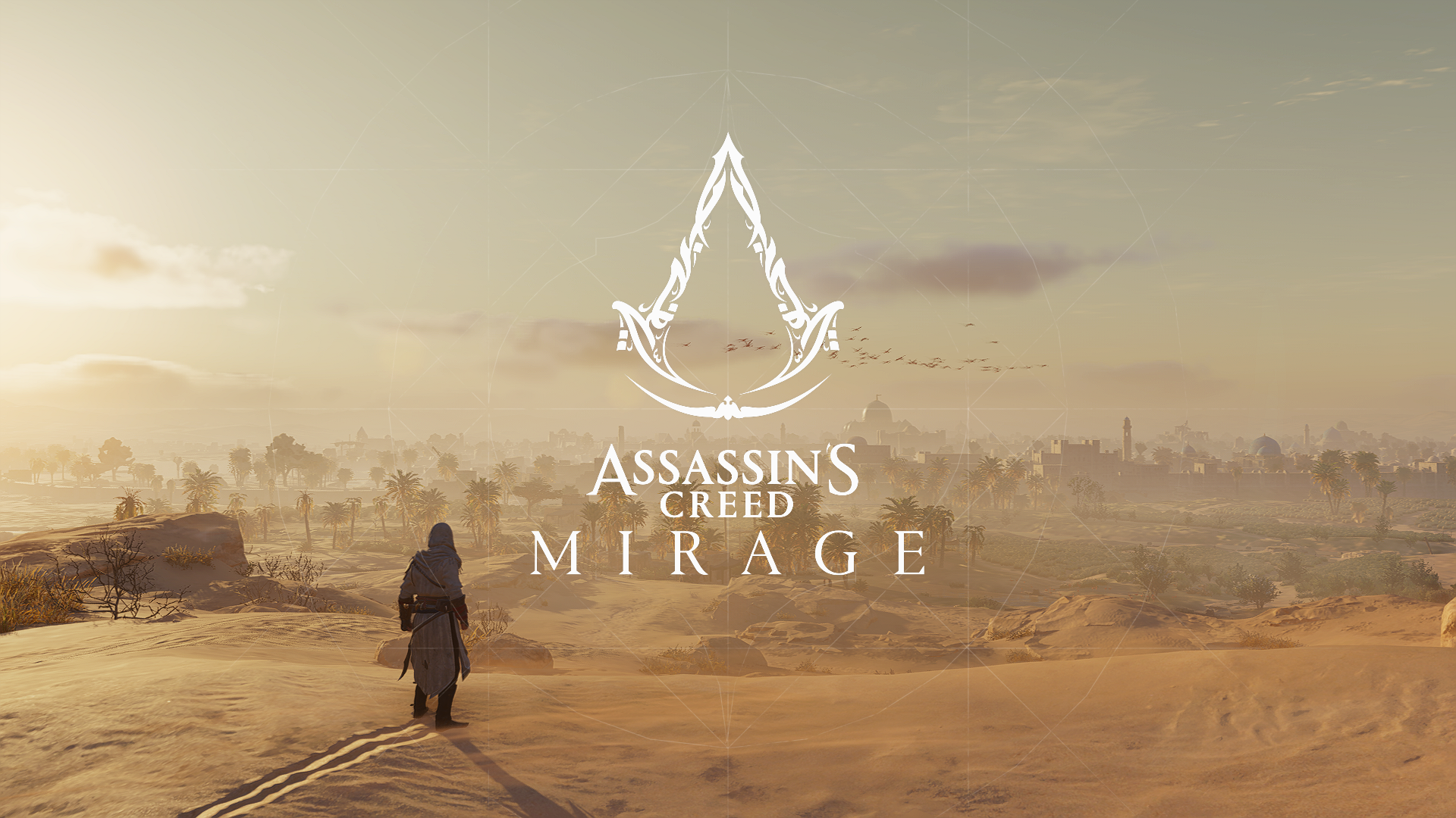Assassin's Creed Mirage desert landscape with character HD Wallpaper