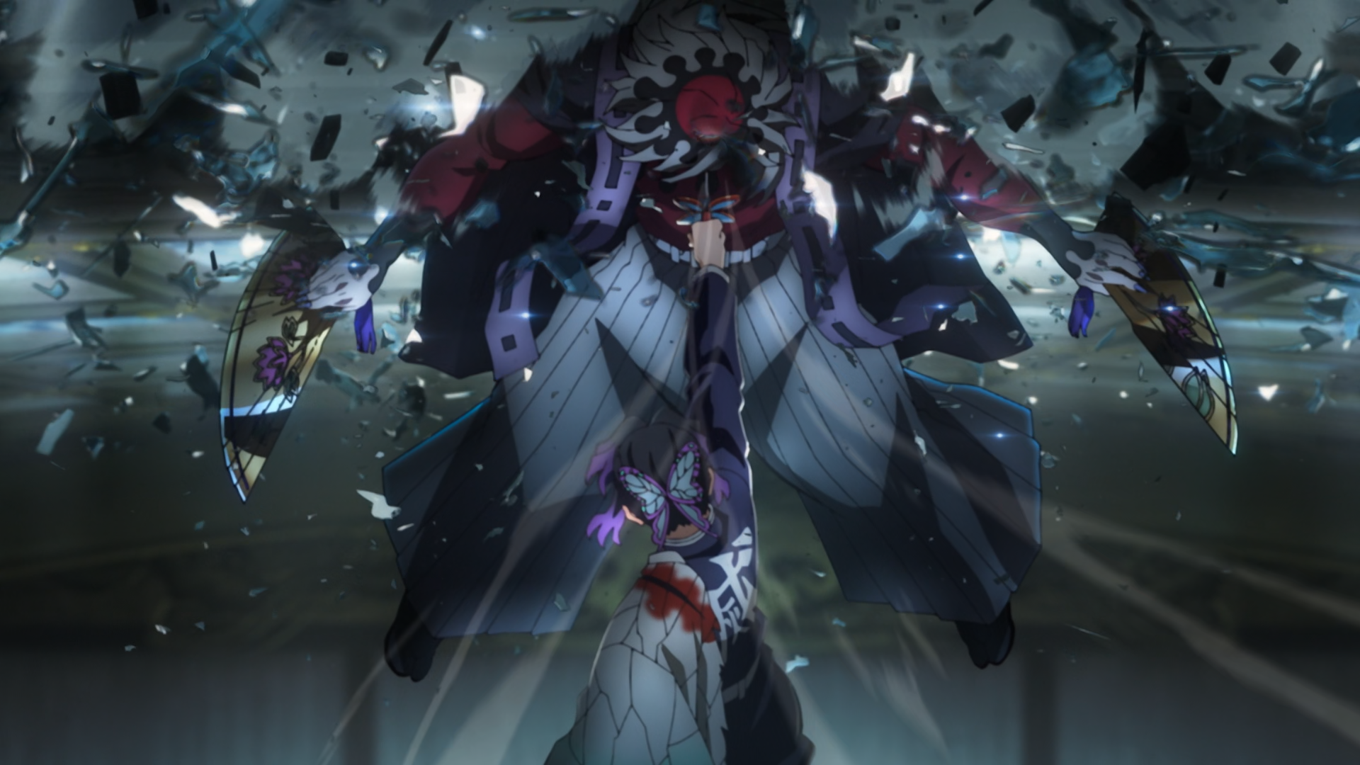 Shinobu Kocho fights Muzan Kibutsuji in Demon Slayer HD Wallpaper