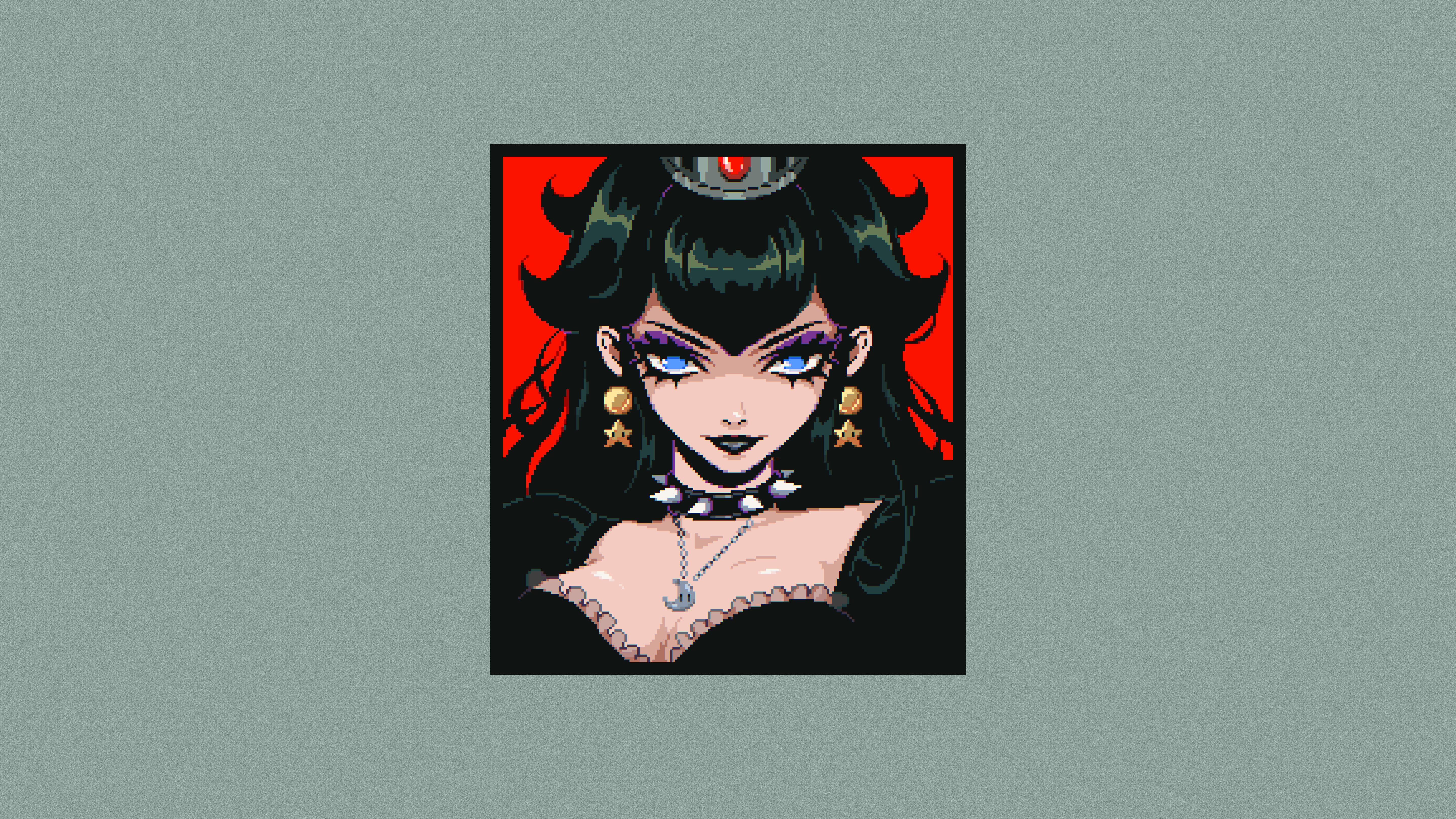 Pixel art of Dark Peach from Super Mario HD Wallpaper