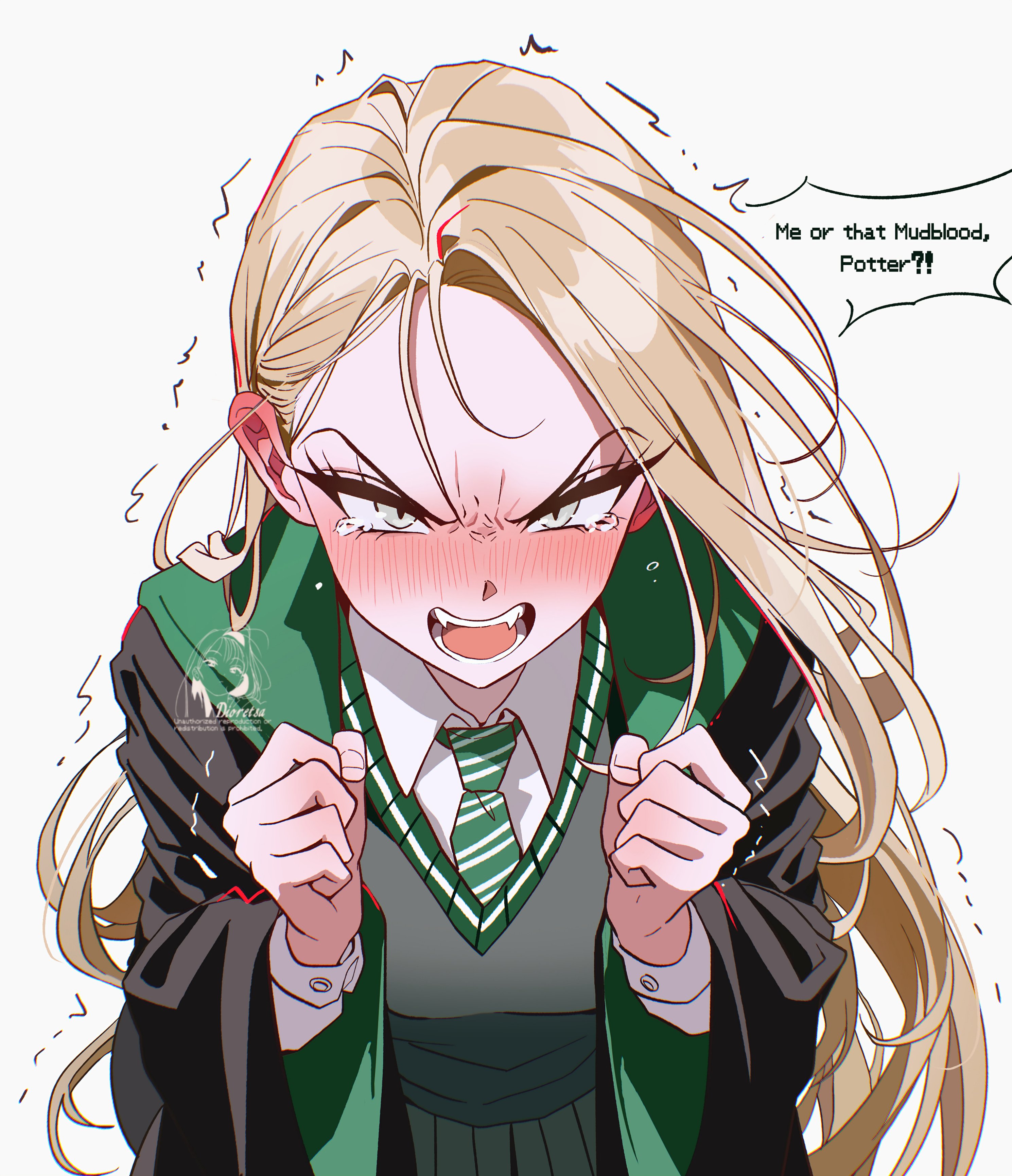 Daphne Greengrass angry at Harry Potter HD Wallpaper