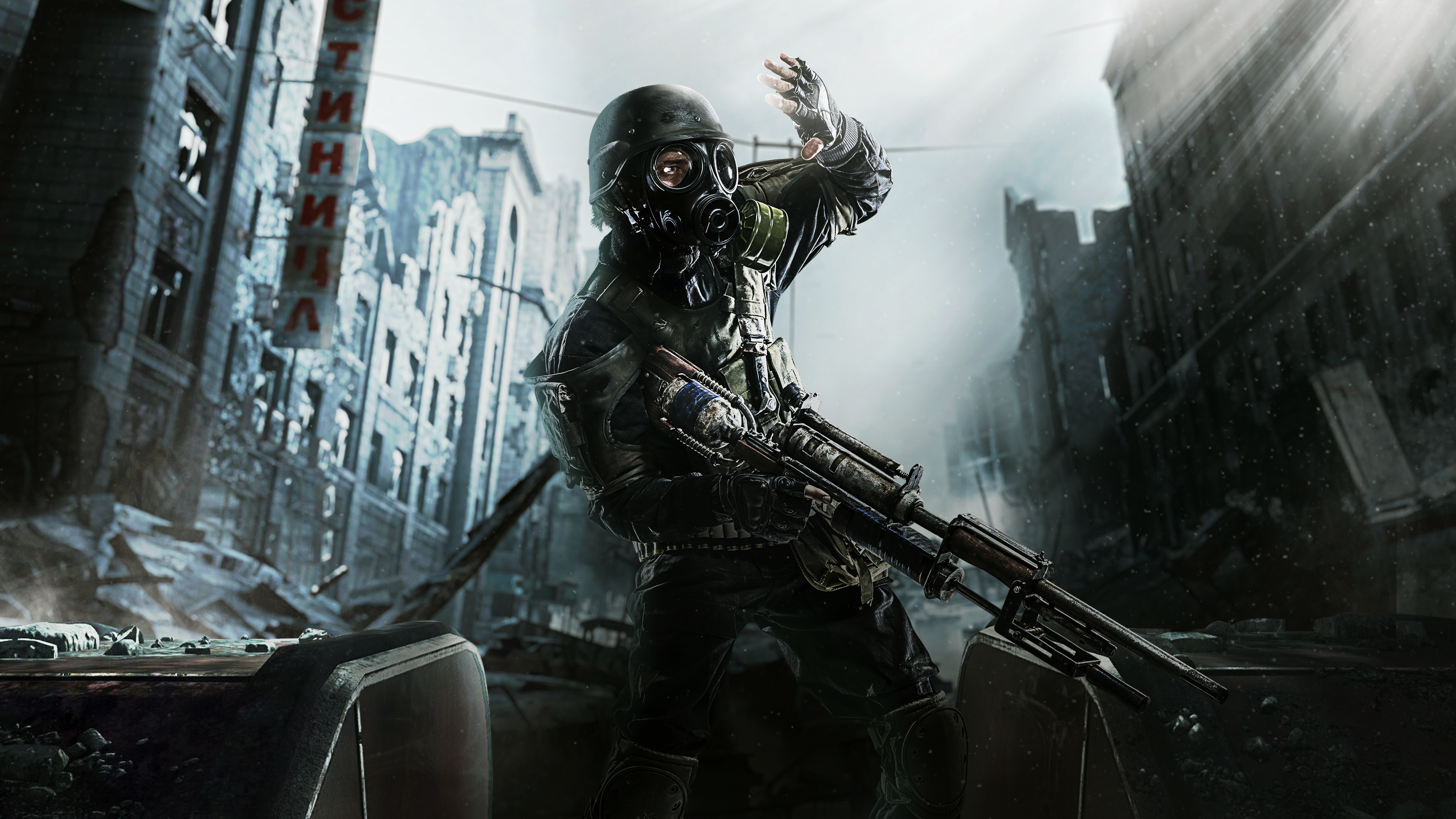 Metro Exodus Soldier in Ruined City HD Wallpaper