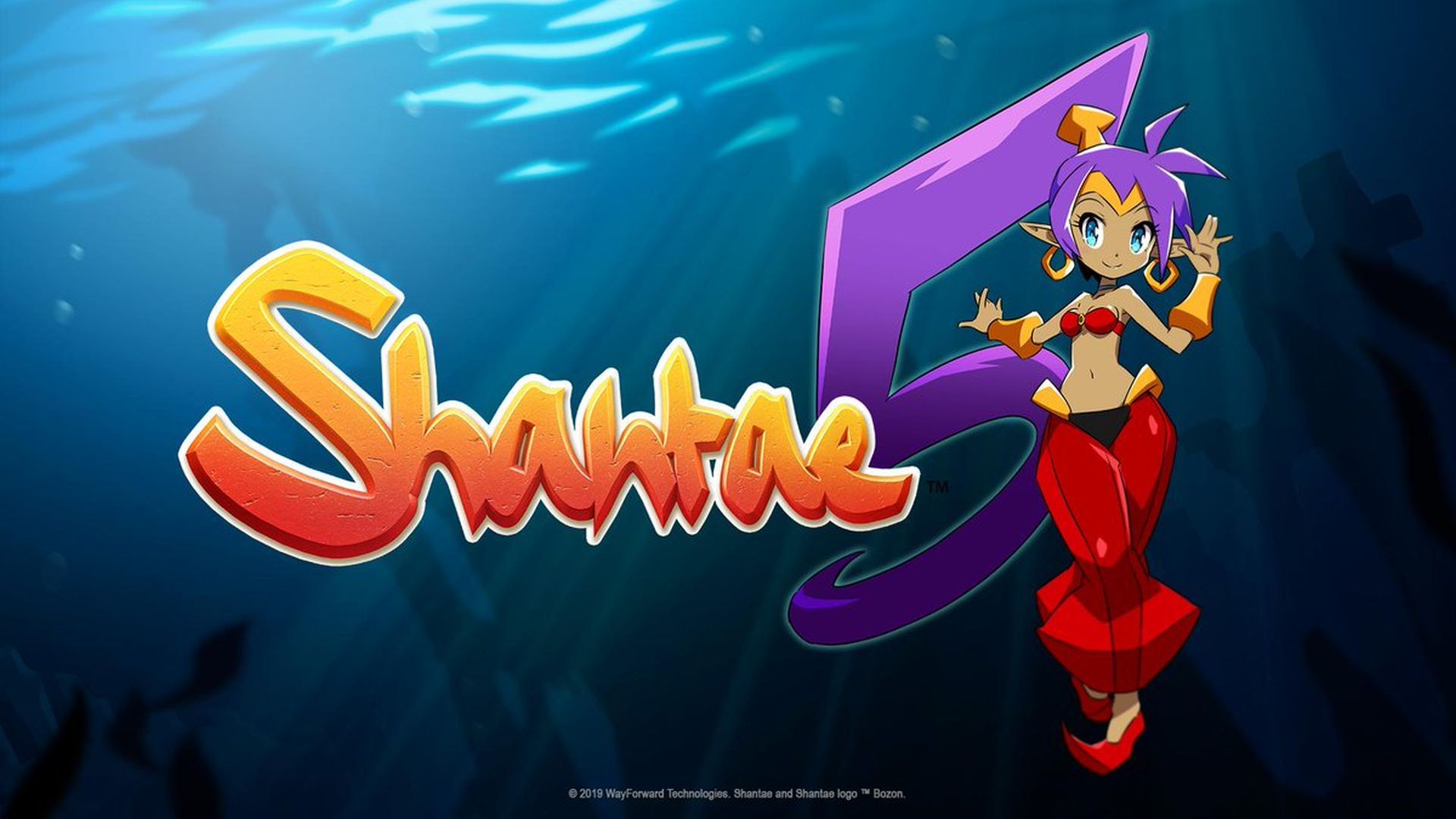 Shantae 5 game title screen with Shantae character HD Wallpaper