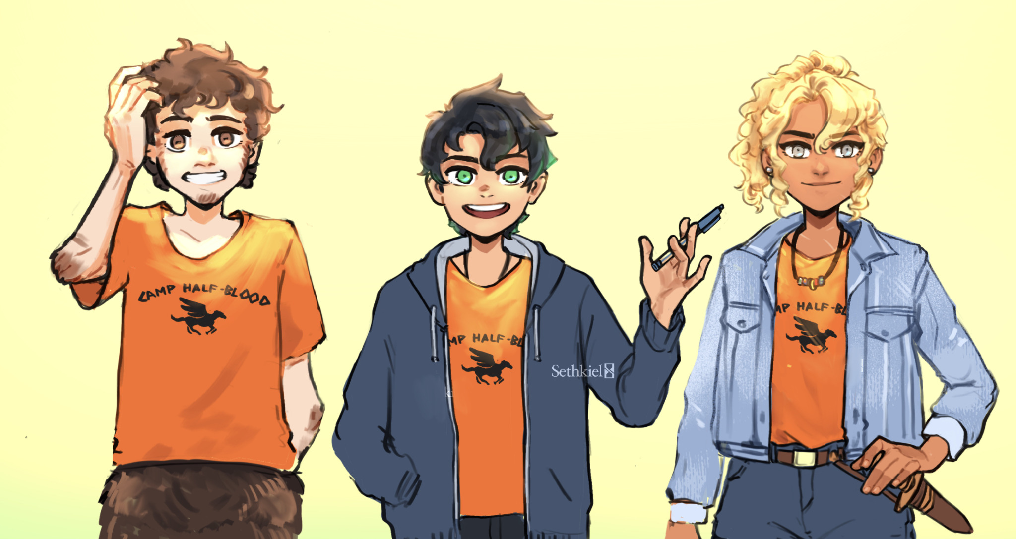 Camp Half-Blood characters from Percy Jackson series HD Wallpaper