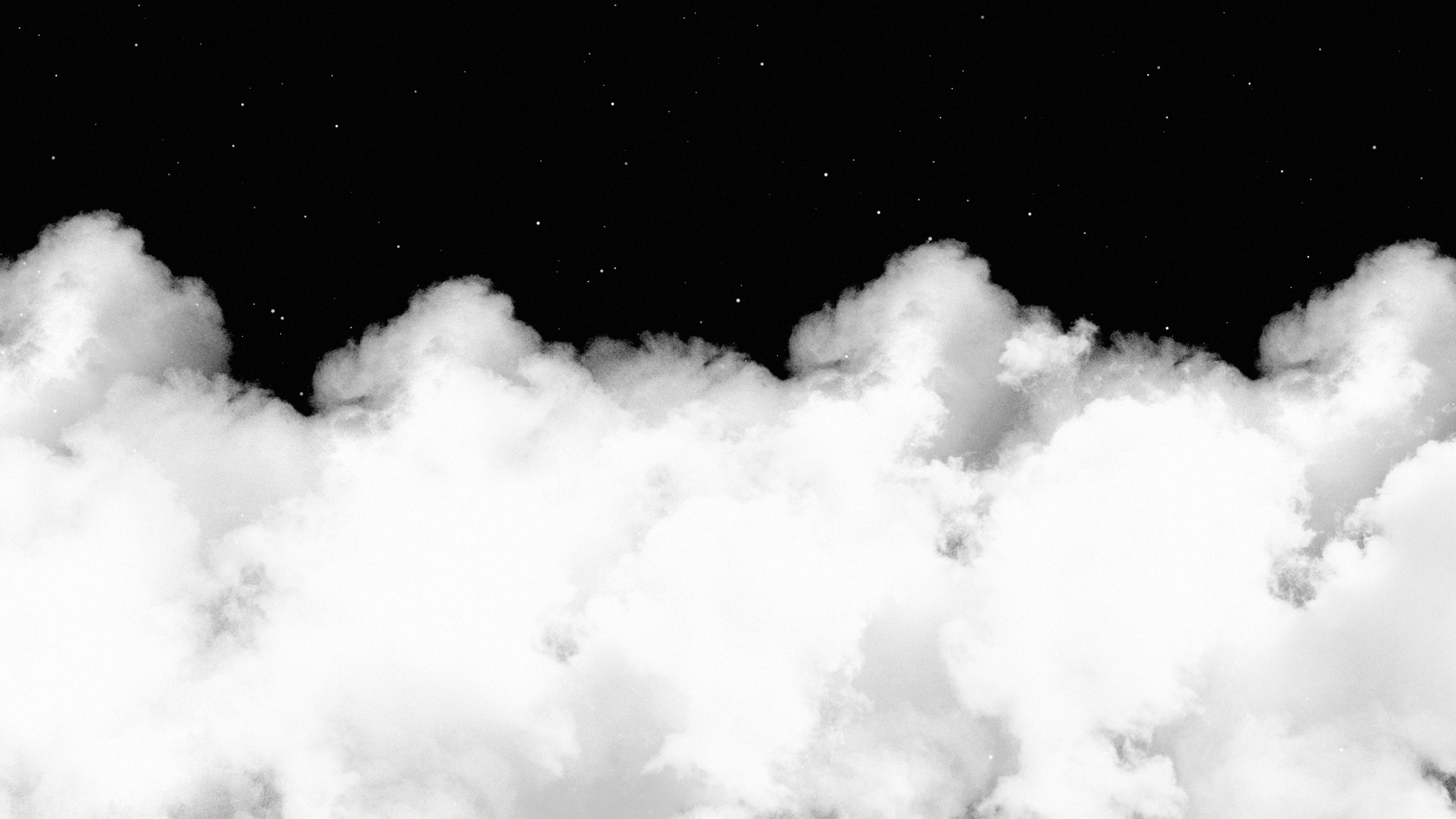 Night sky with stars and clouds HD Wallpaper