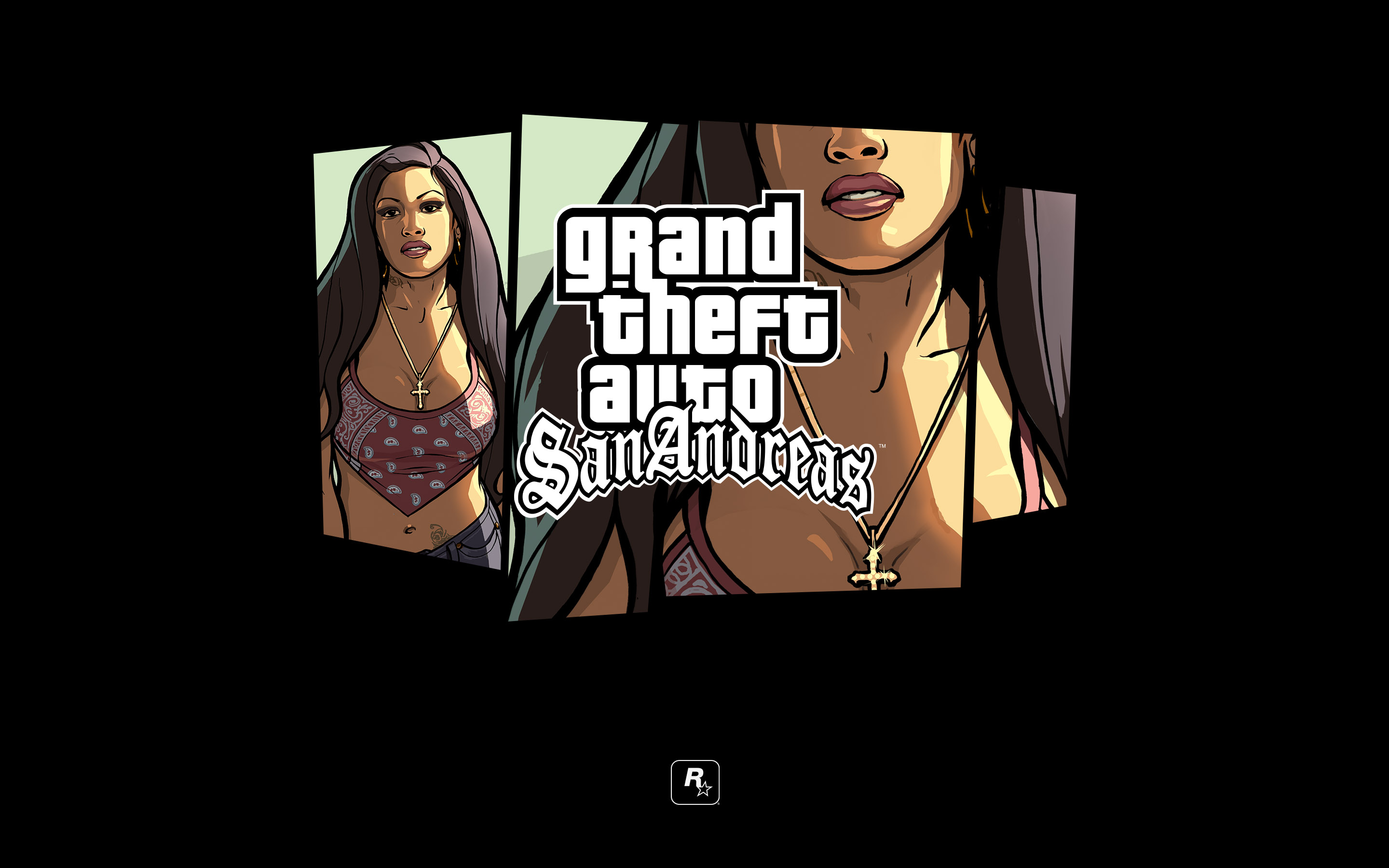 Grand Theft Auto San Andreas artwork with women HD Wallpaper