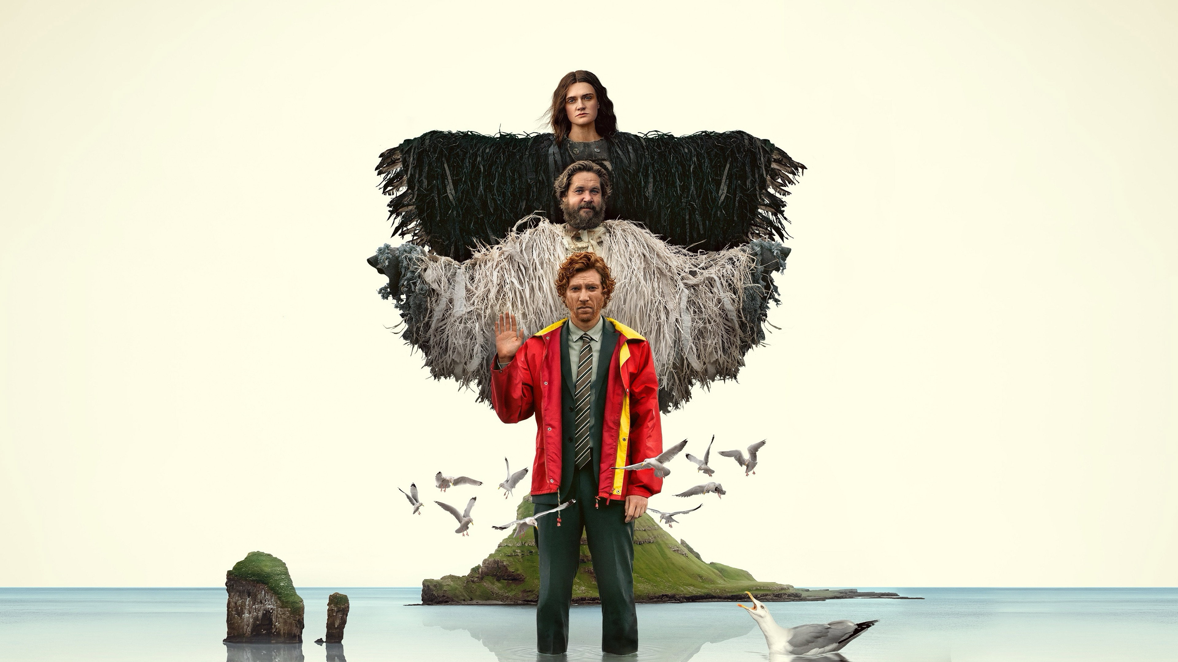 The Incomer movie poster with three men and birds HD Wallpaper