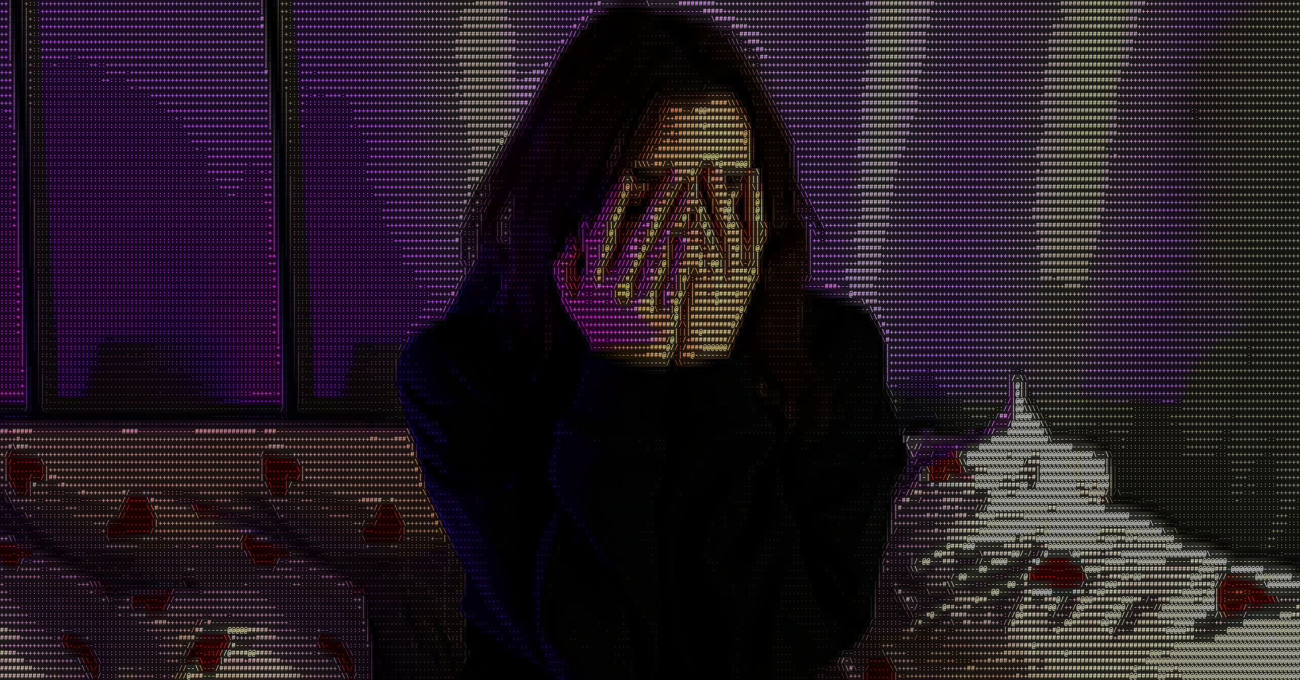 Woman covering face with hands, pixelated effect HD Wallpaper