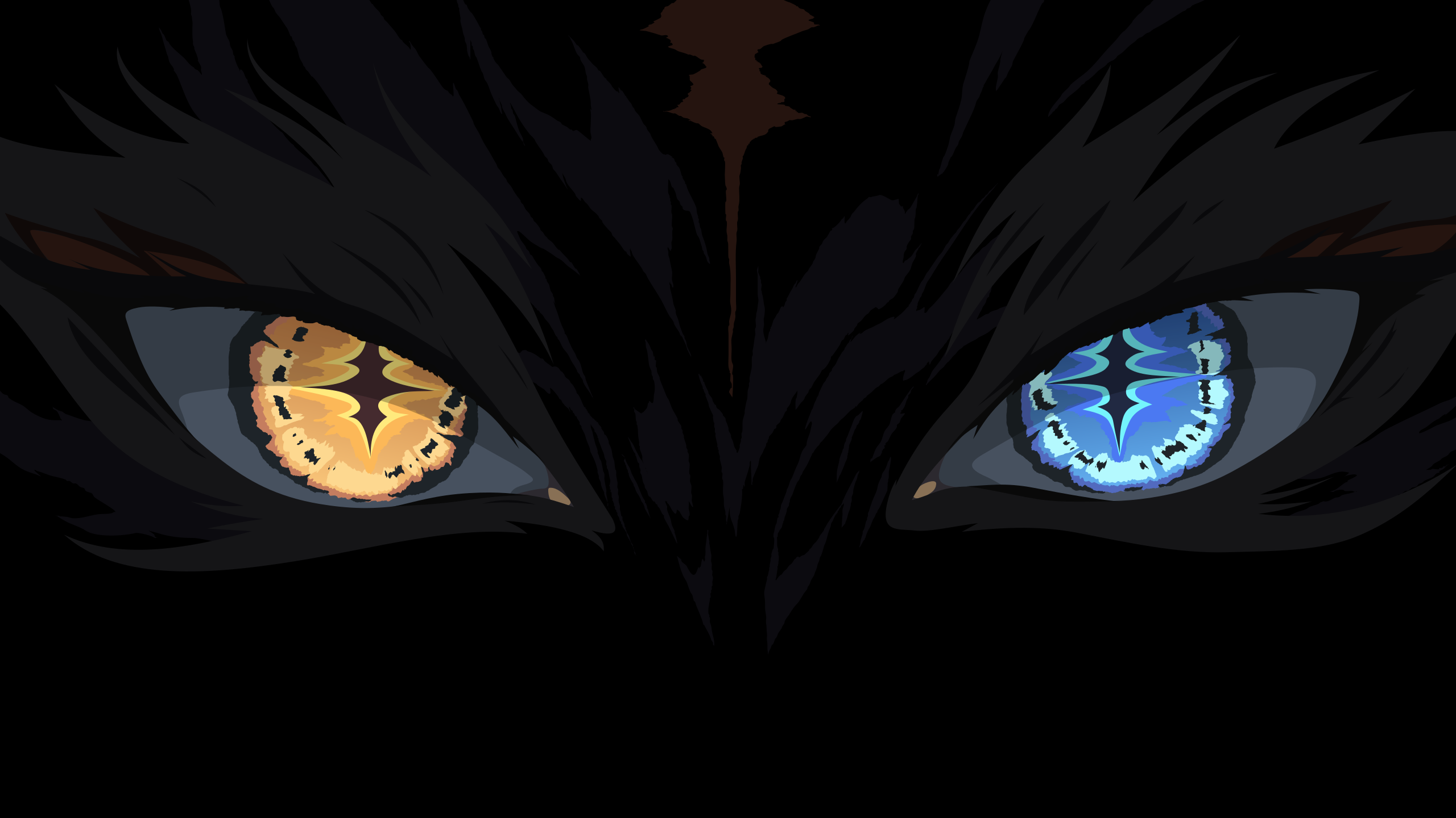Anime character with heterochromia eyes HD Wallpaper