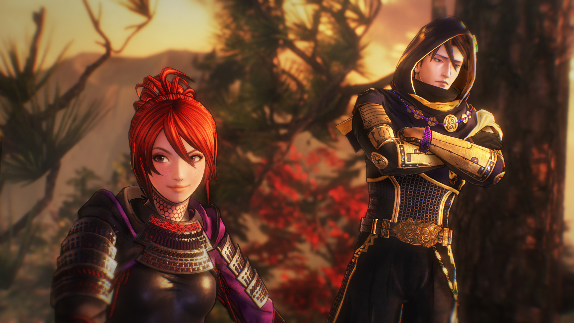 Samurai Warriors 5 characters in a forest HD Wallpaper