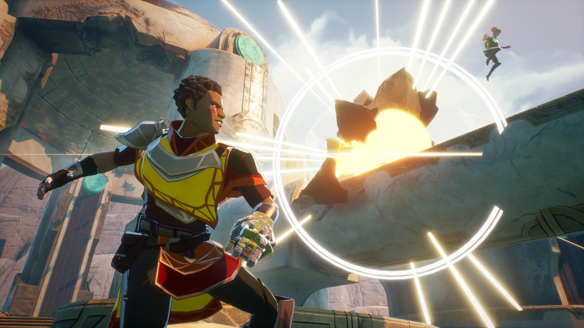 Spellbreak characters in a battle HD Wallpaper