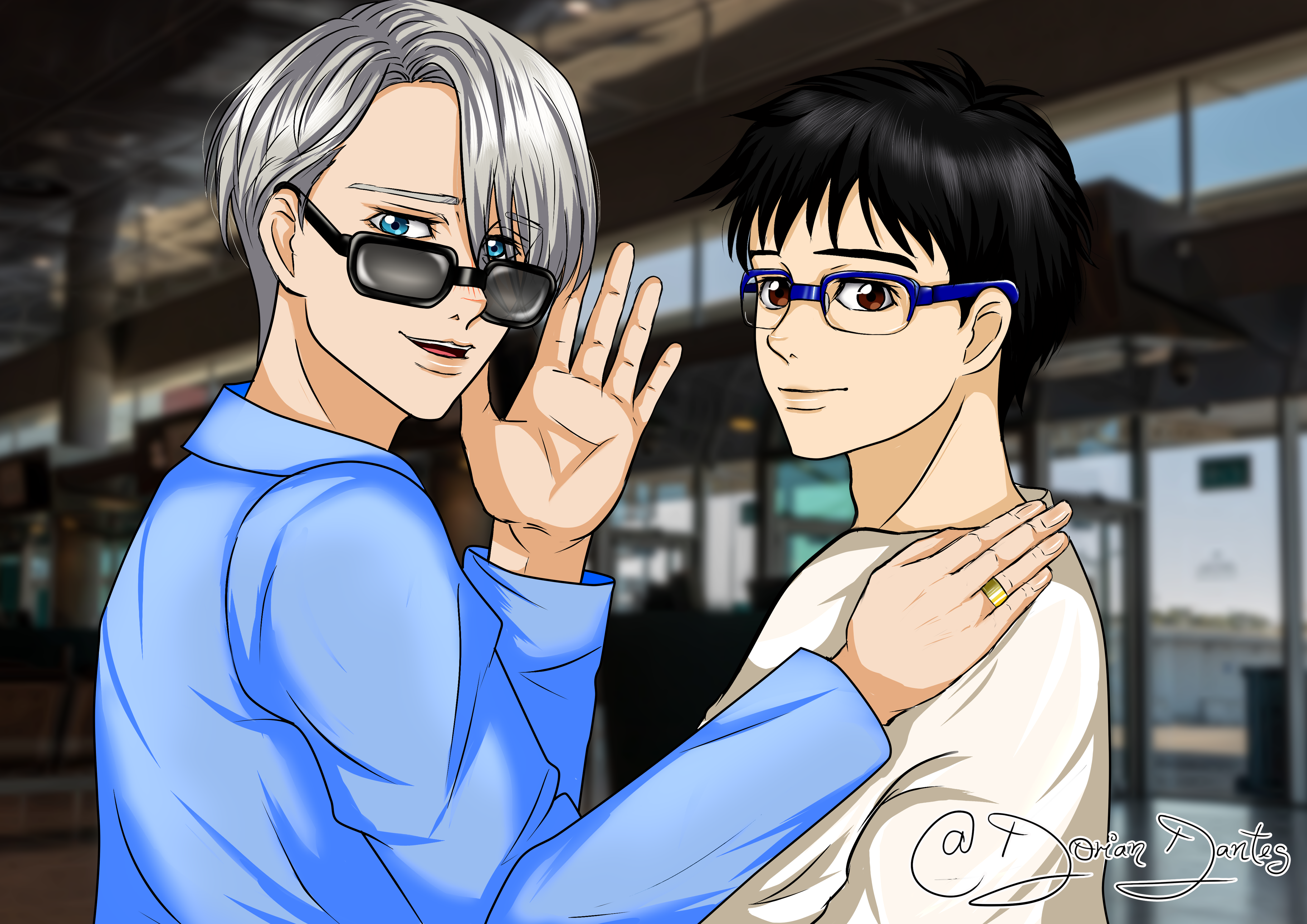 Victor Nikiforov and Yuuri Katsuki HD Wallpaper
