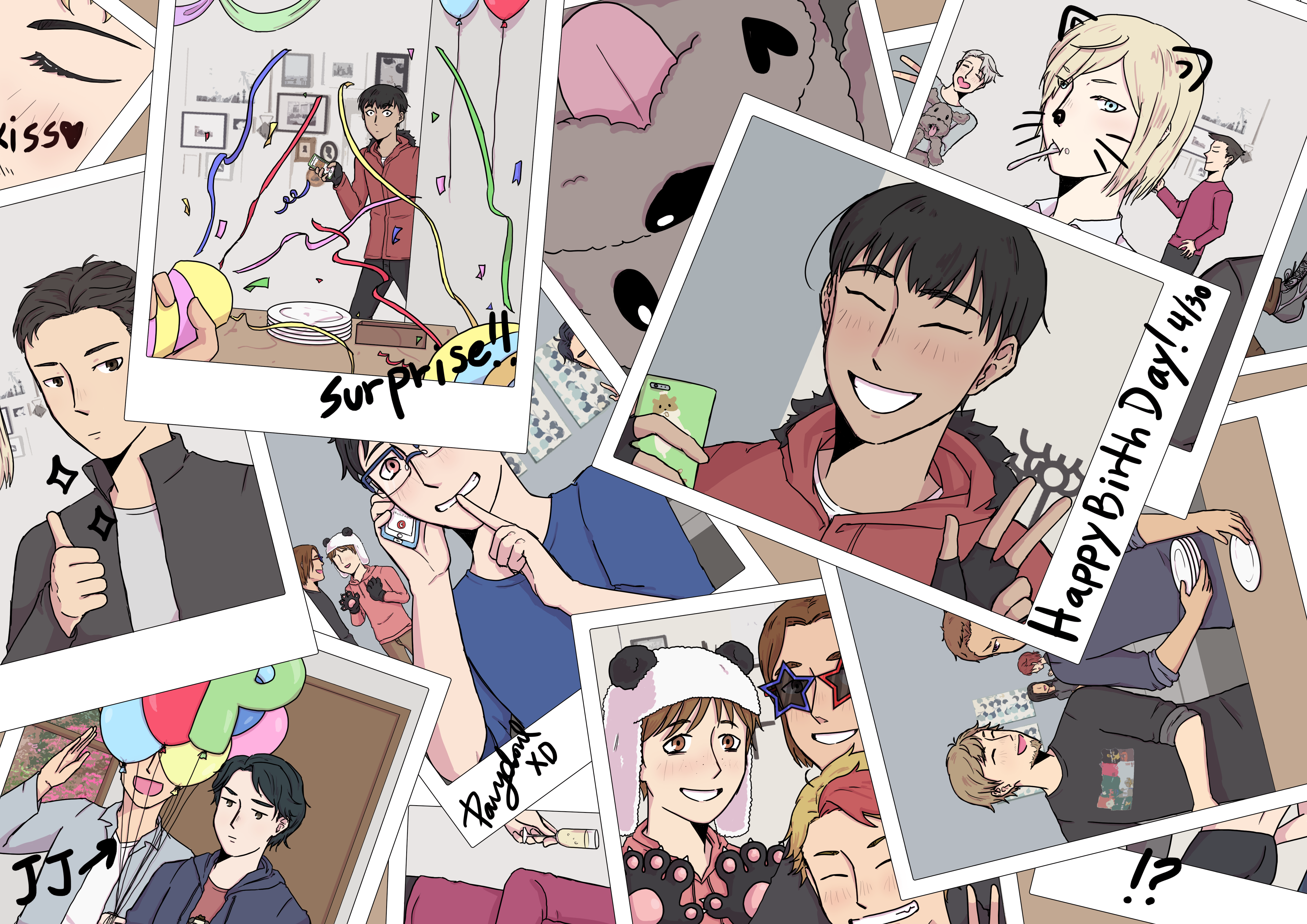 Yuri!!! On Ice Birthday Photos HD Wallpaper