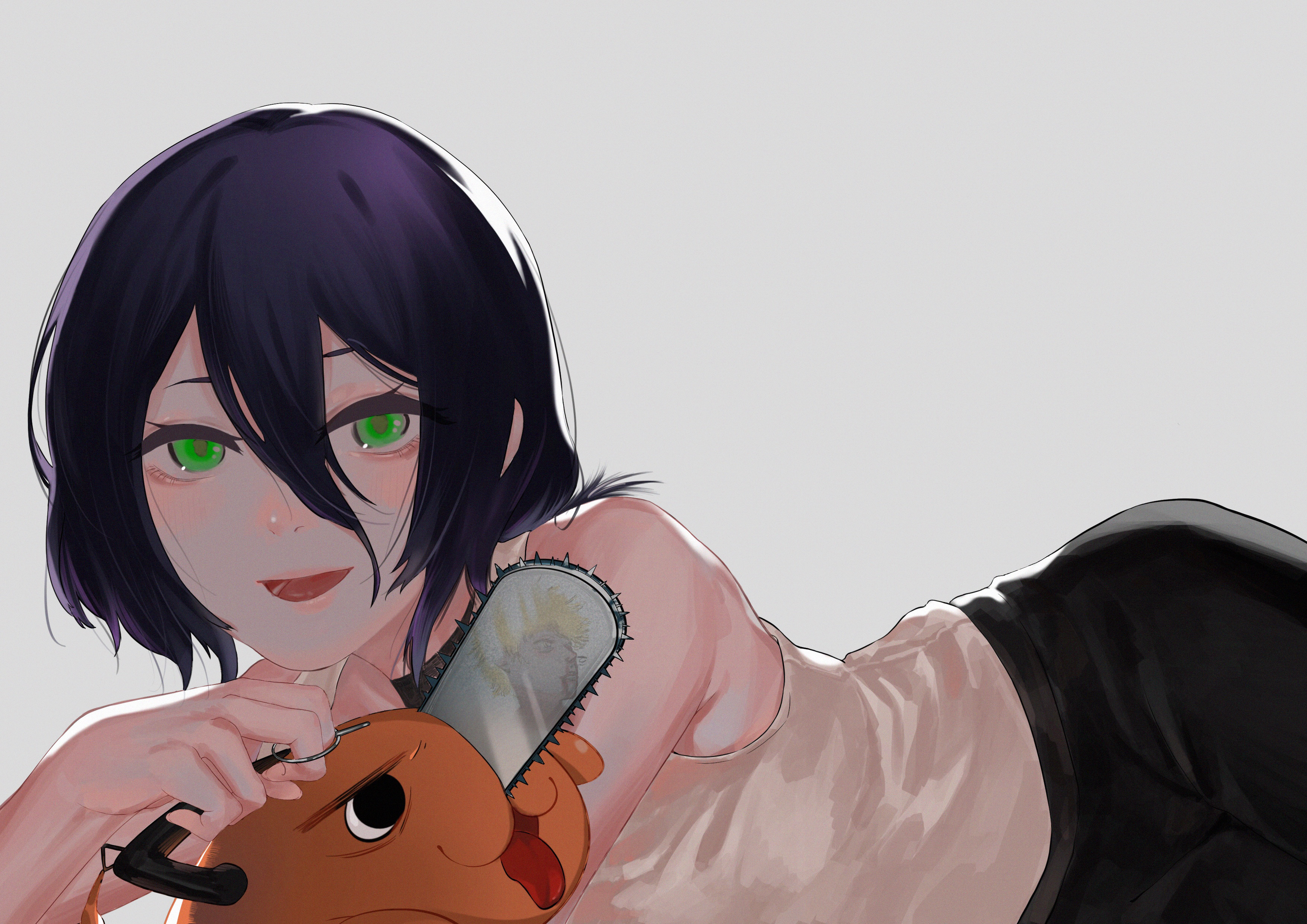 Reze from Chainsaw Man with Pochita HD Wallpaper