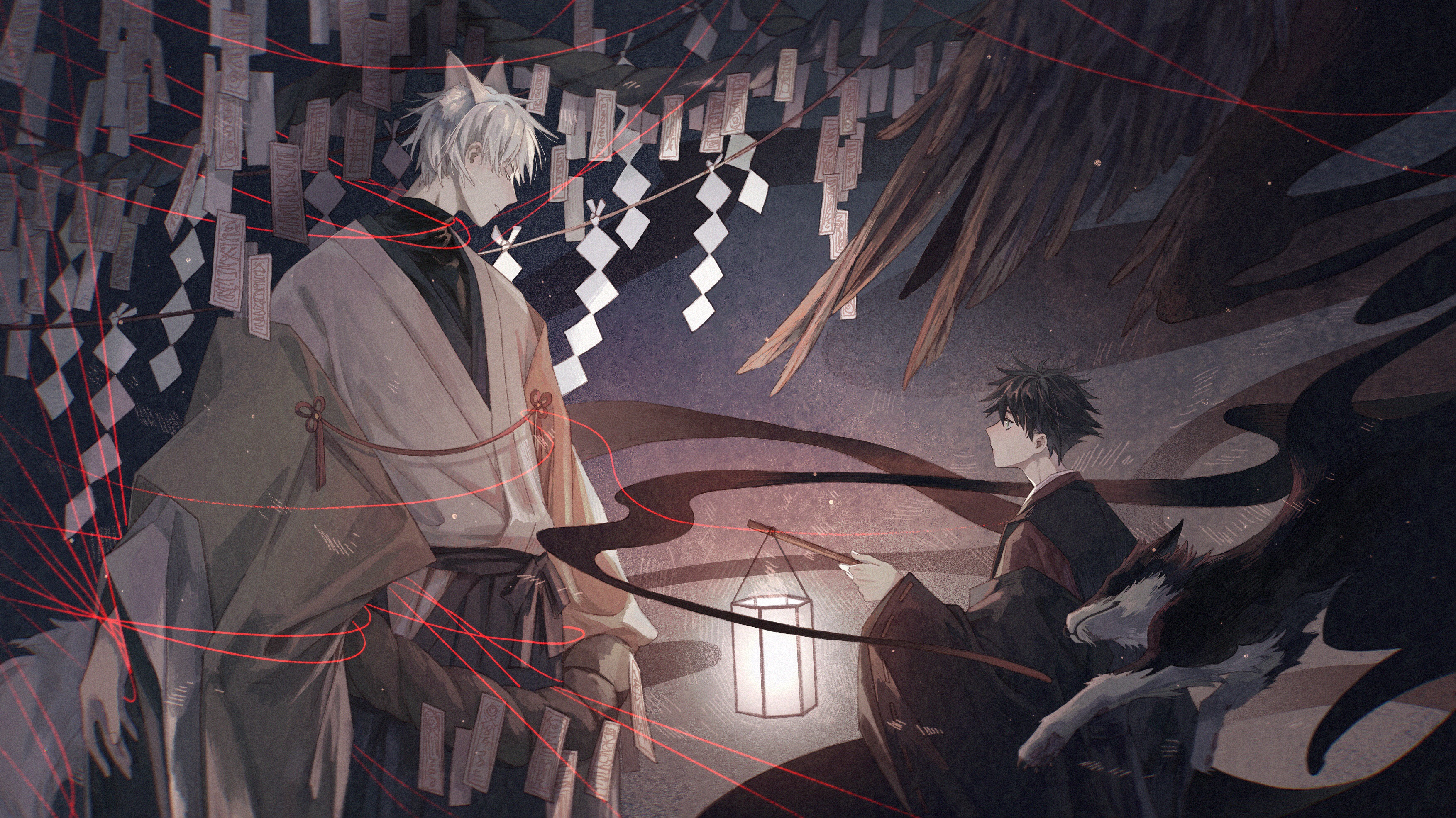 Megumi Fushiguro and Satoru Gojo Encounter HD Wallpaper
