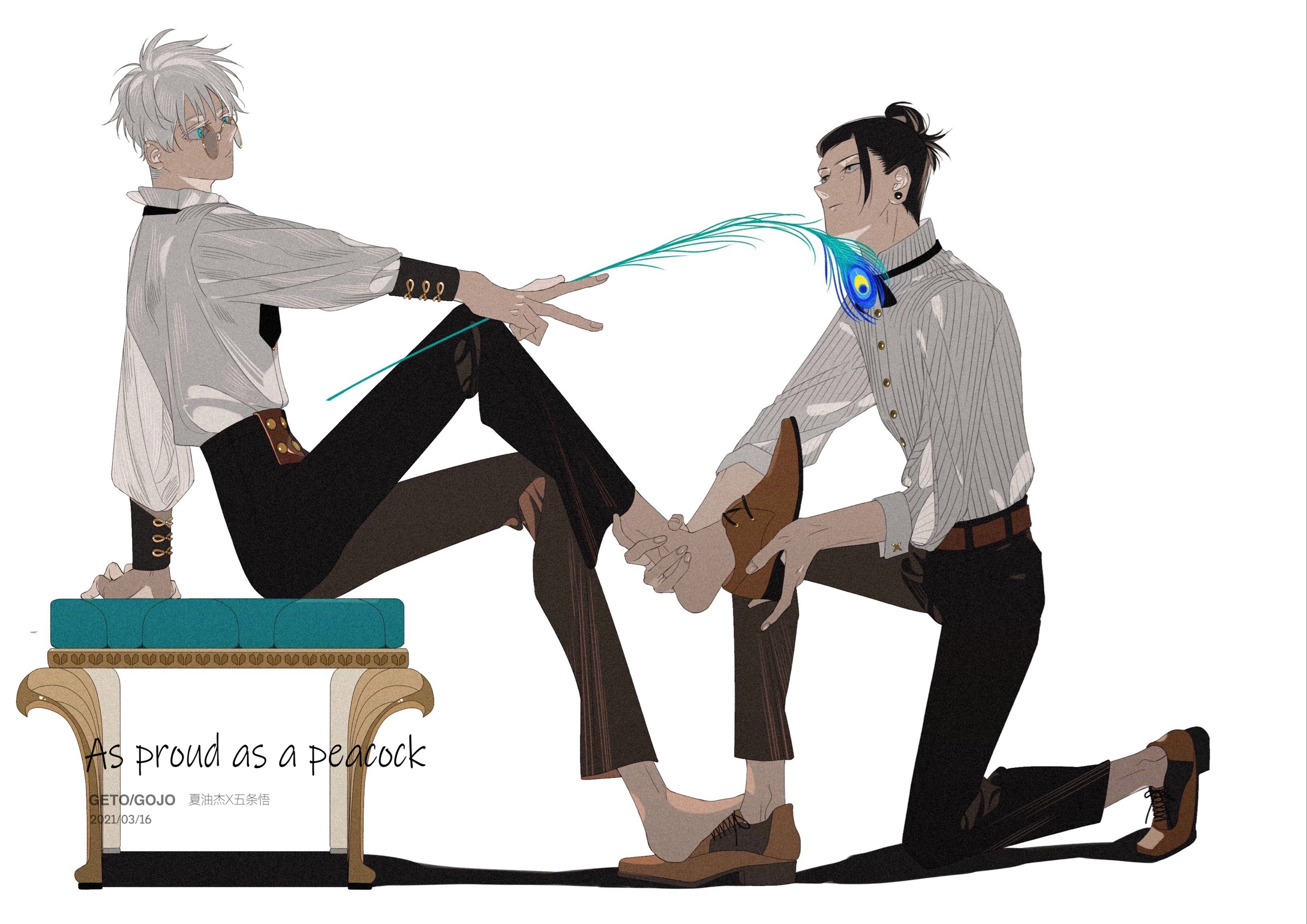Satoru Gojo and Suguru Geto from Jujutsu Kaisen HD Wallpaper