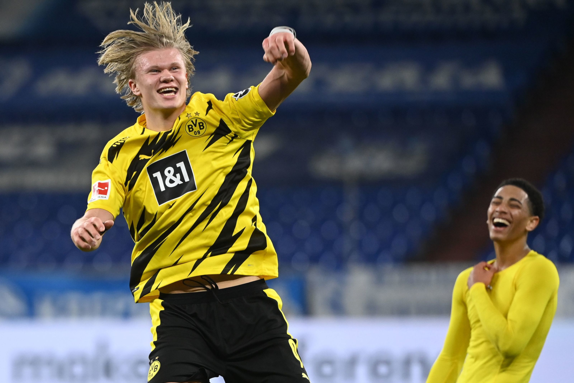 Erling Haaland Celebrating Soccer Moment HD Wallpaper