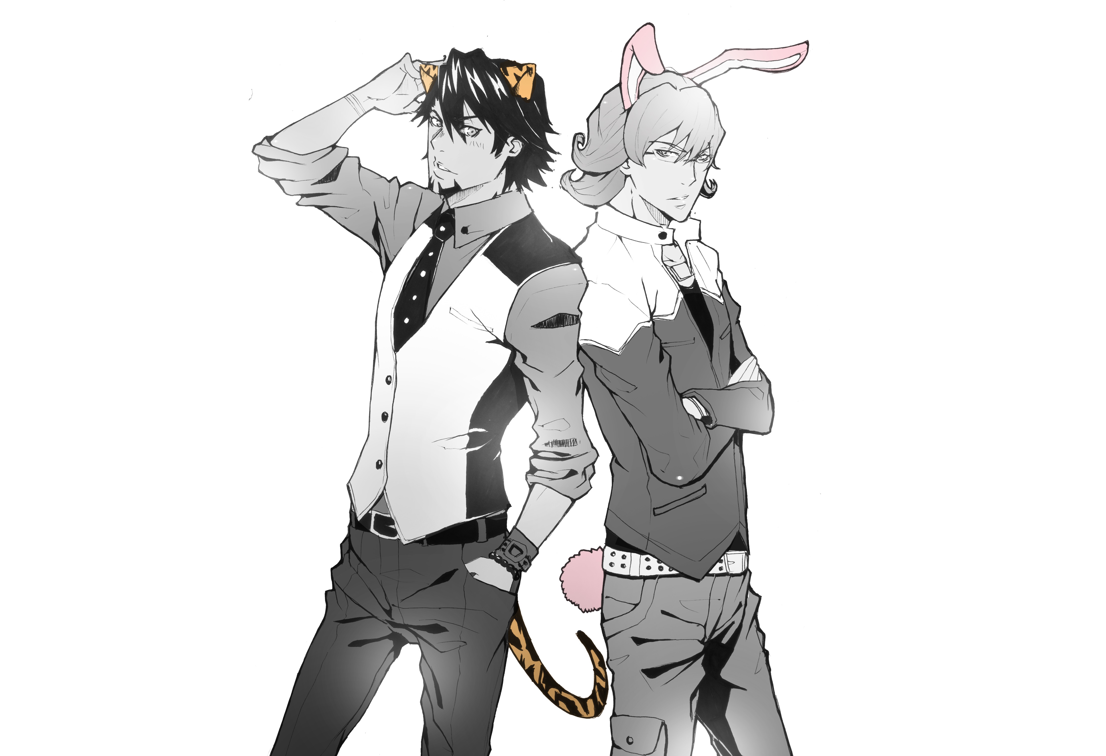 Barnaby Brooks Jr. and Kotetsu T. Kaburagi from Tiger and Bunny HD Wallpaper