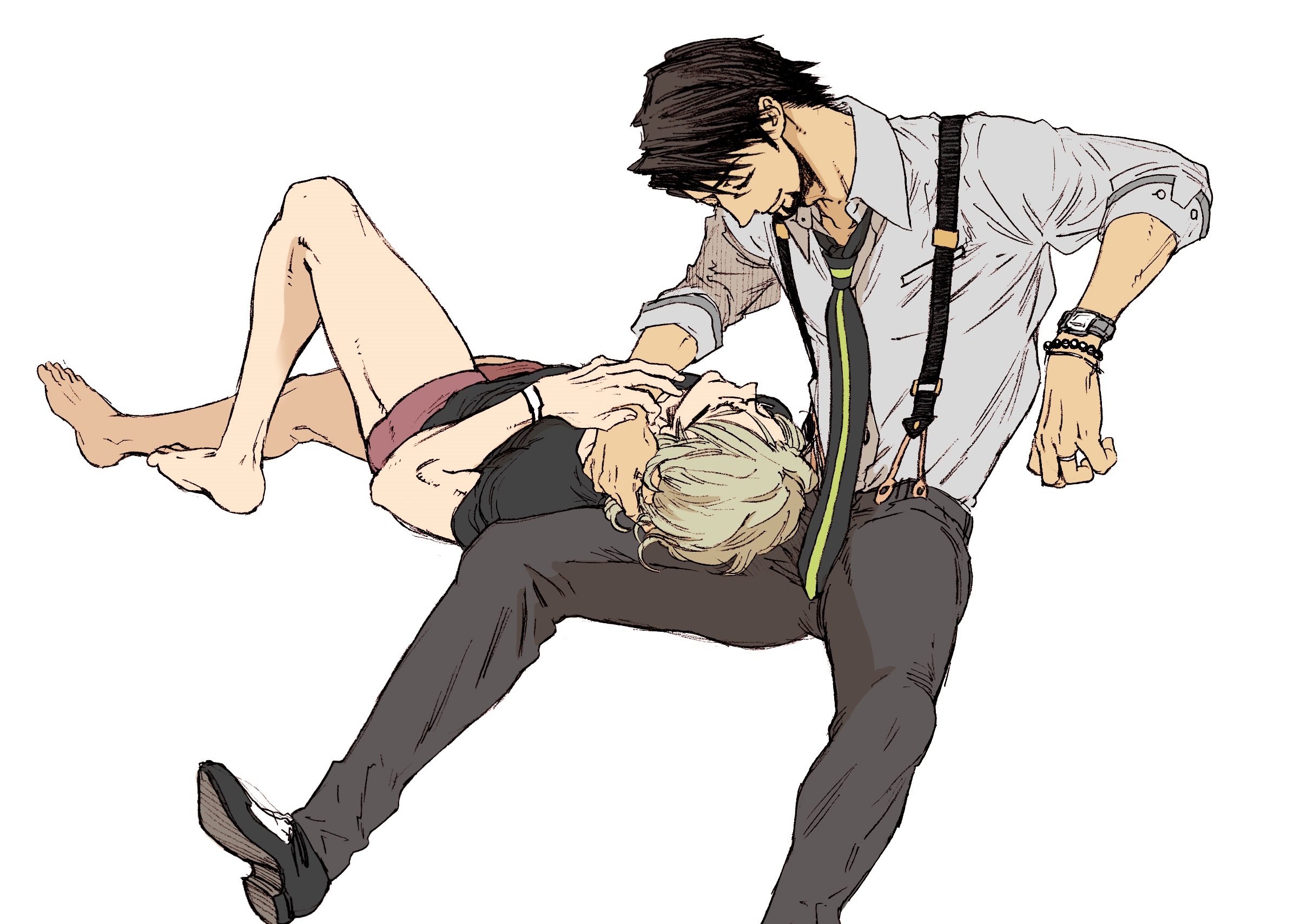 Kotetsu T. Kaburagi and Barnaby Brooks Jr. from Tiger and Bunny HD Wallpaper