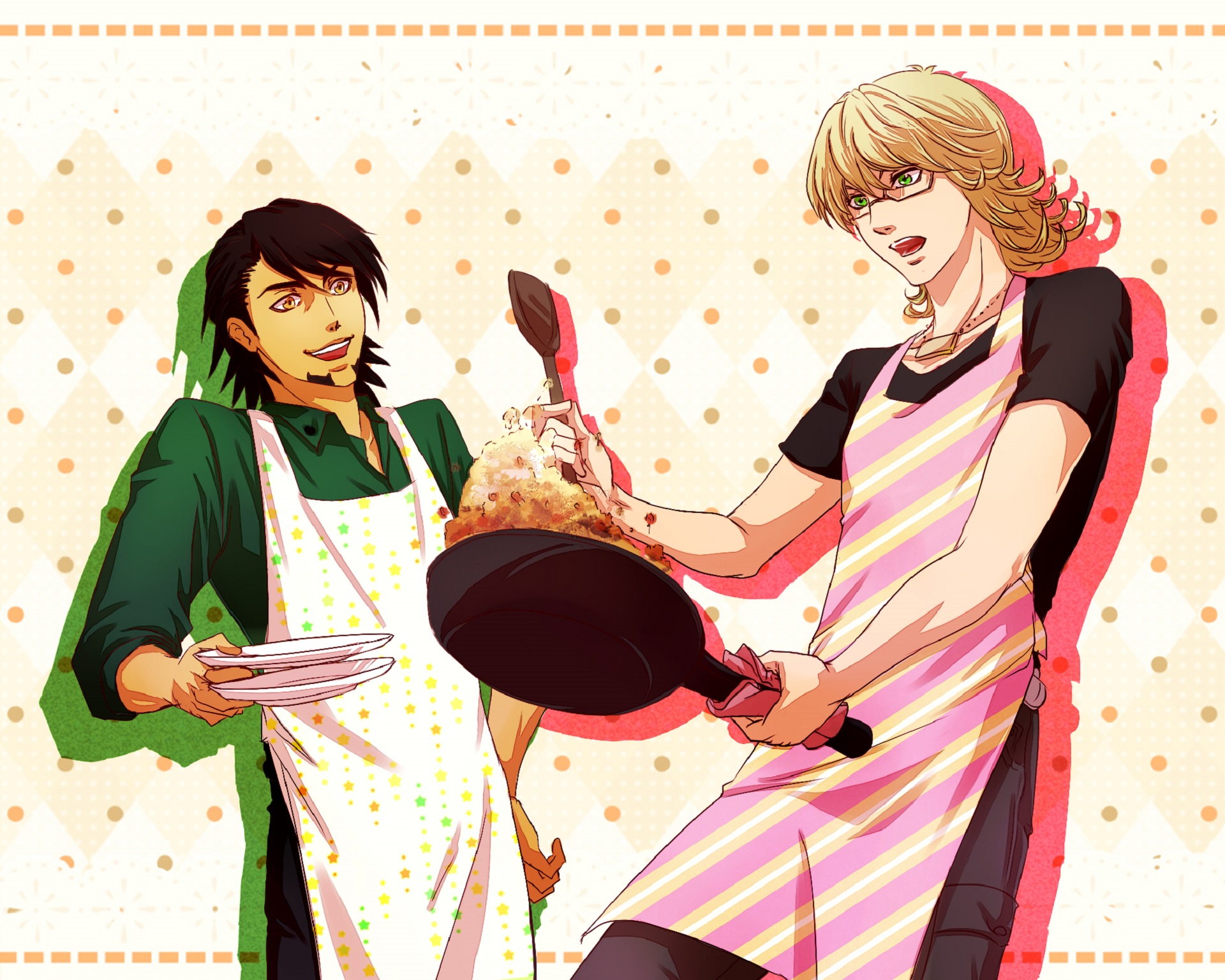 Kotetsu T. Kaburagi and Barnaby Brooks Jr. from Tiger and Bunny HD Wallpaper