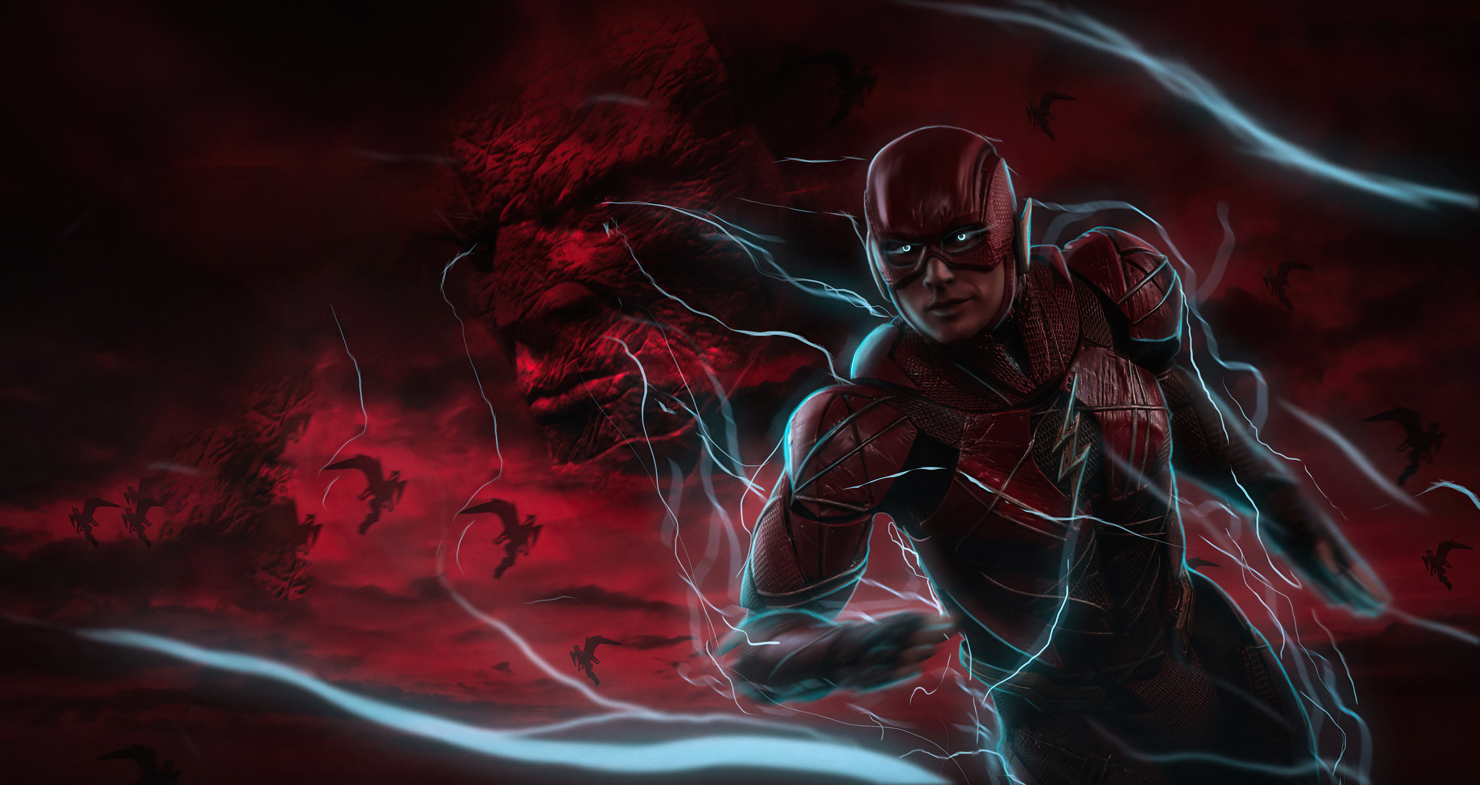 The Flash from Zack Snyder's Justice League 4K HD Wallpaper