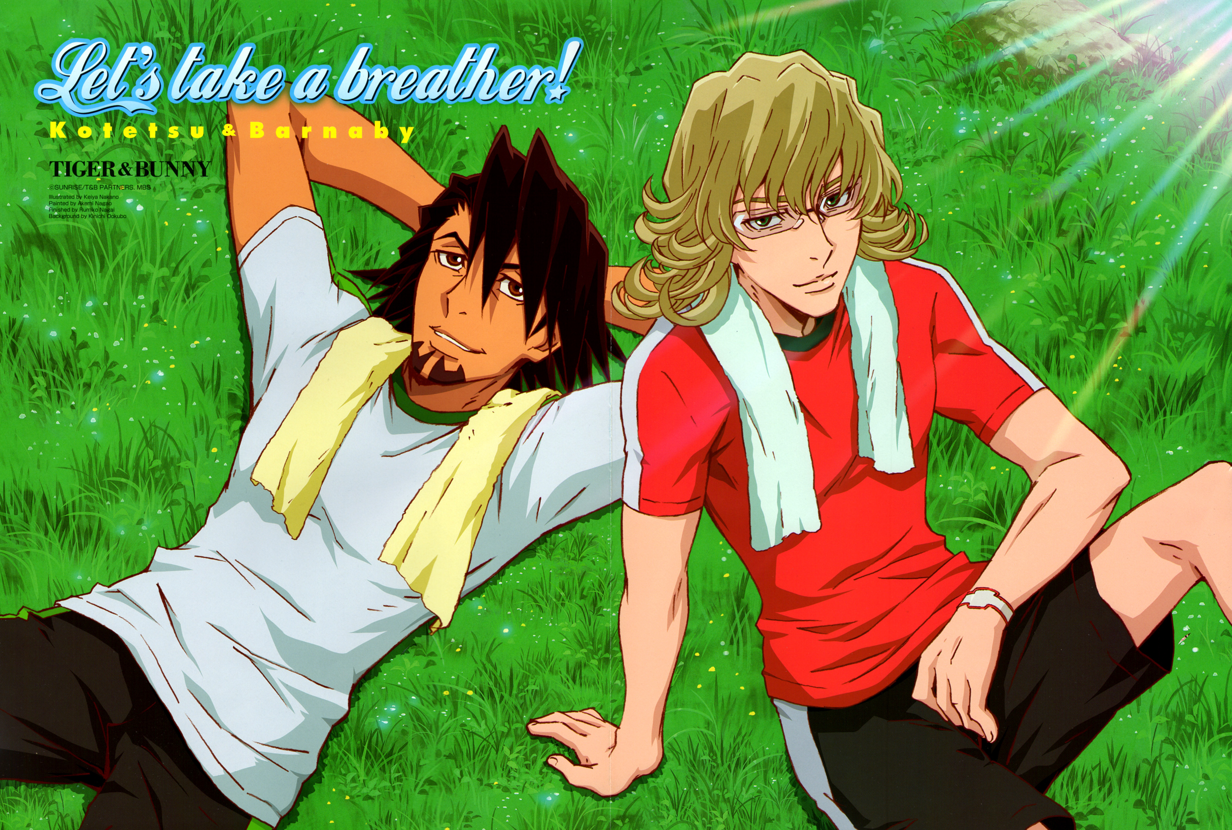 Kotetsu & Barnaby from Tiger & Bunny relaxing HD Wallpaper