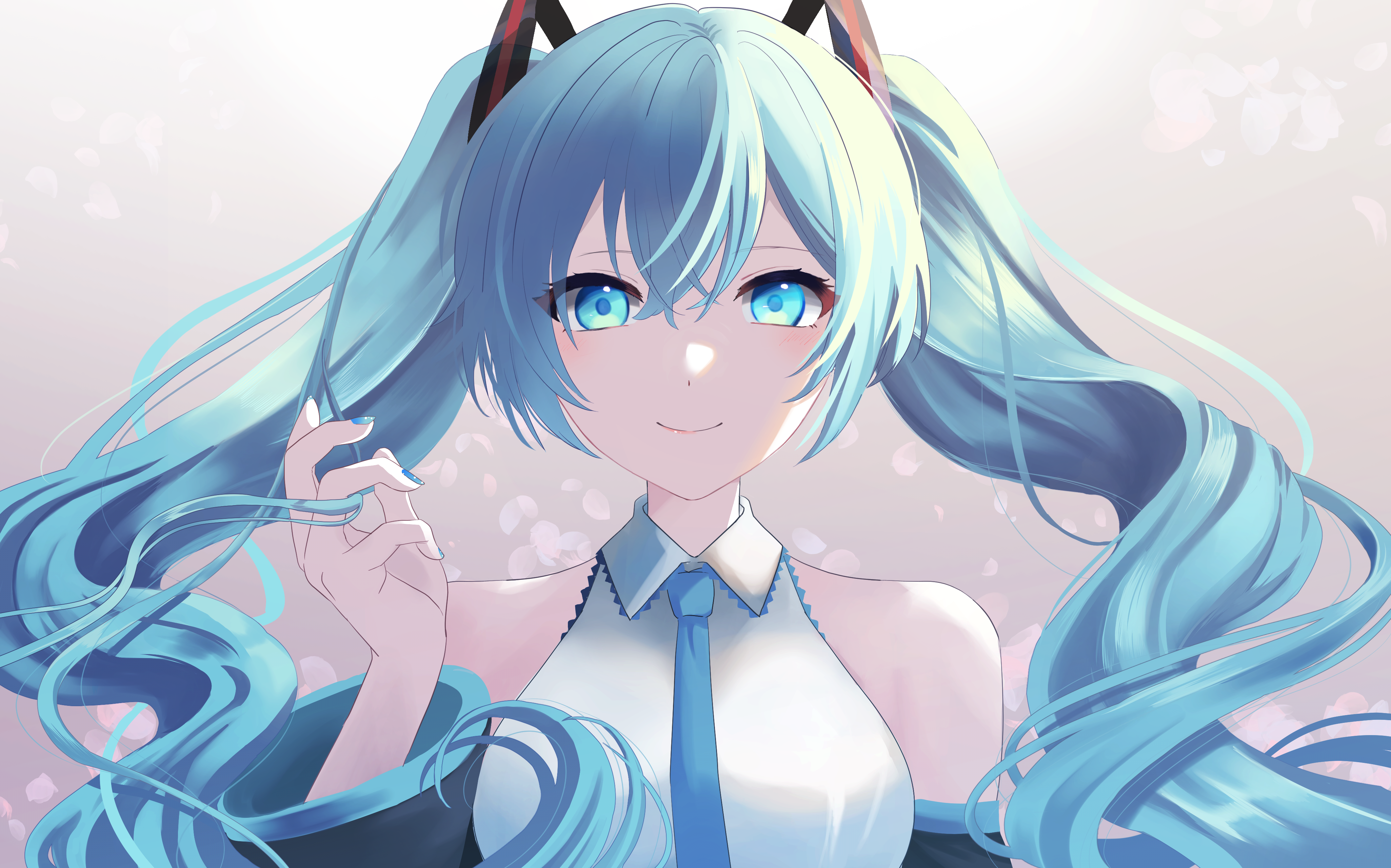 Hatsune Miku from Vocaloid 4K HD Wallpaper