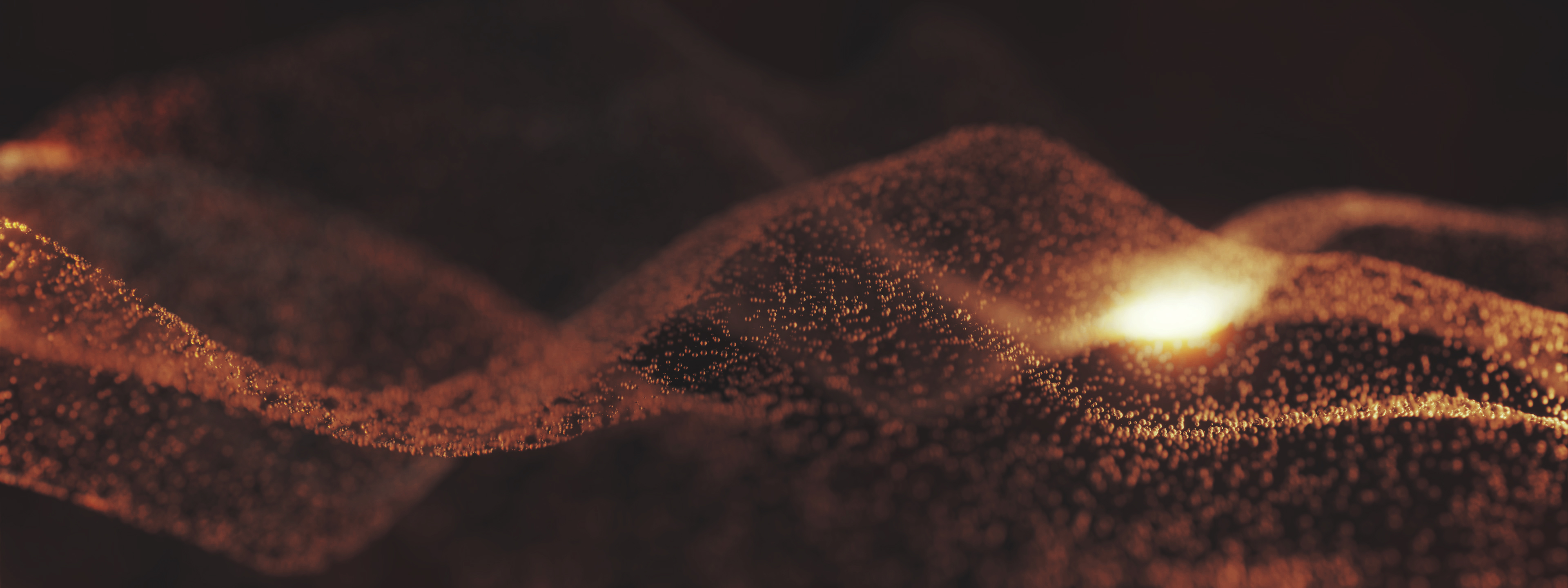 Abstract orange wave with glowing light HD Wallpaper