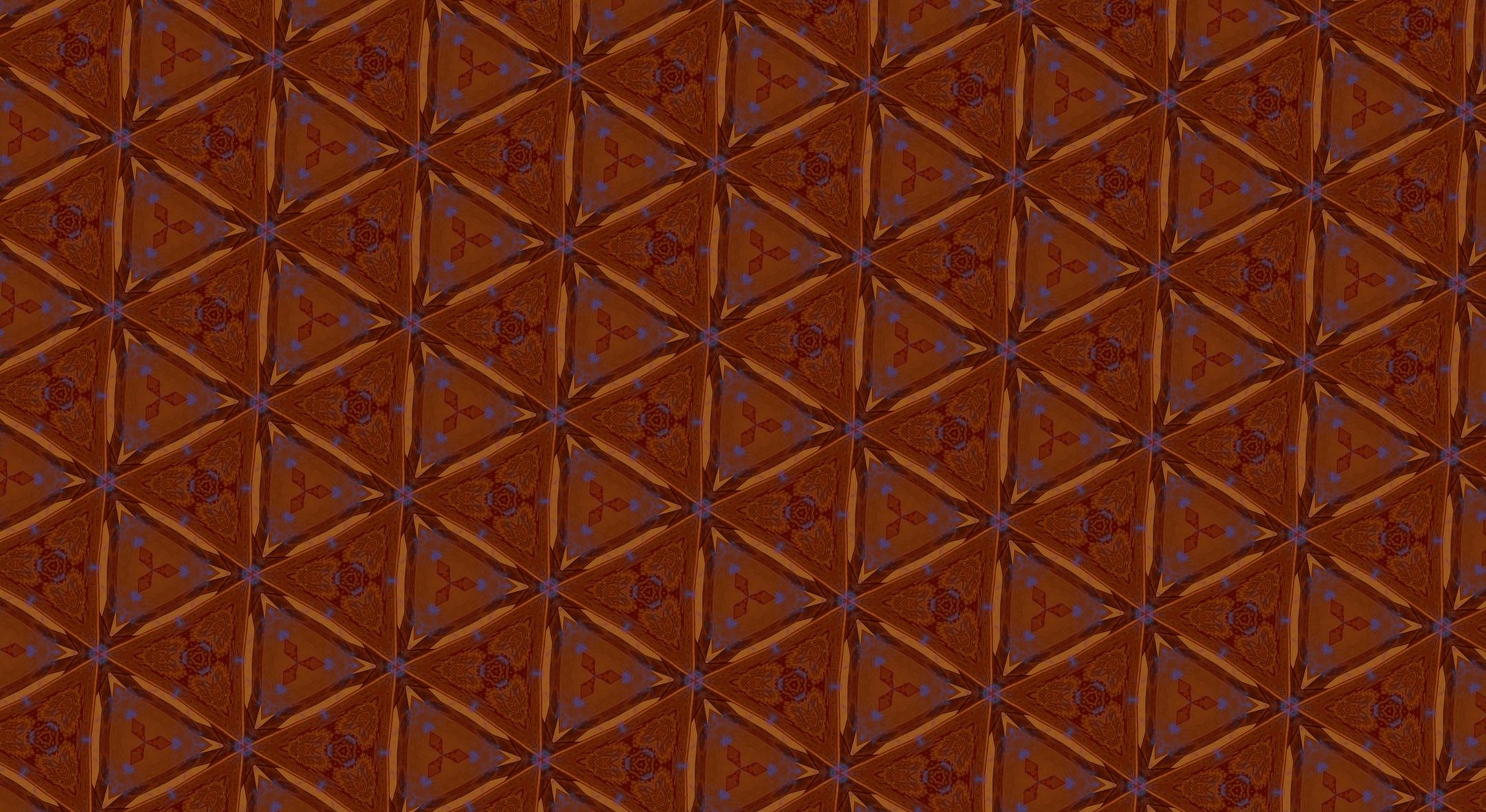 Abstract Geometric Pattern with Brown and Blue Tones HD Wallpaper
