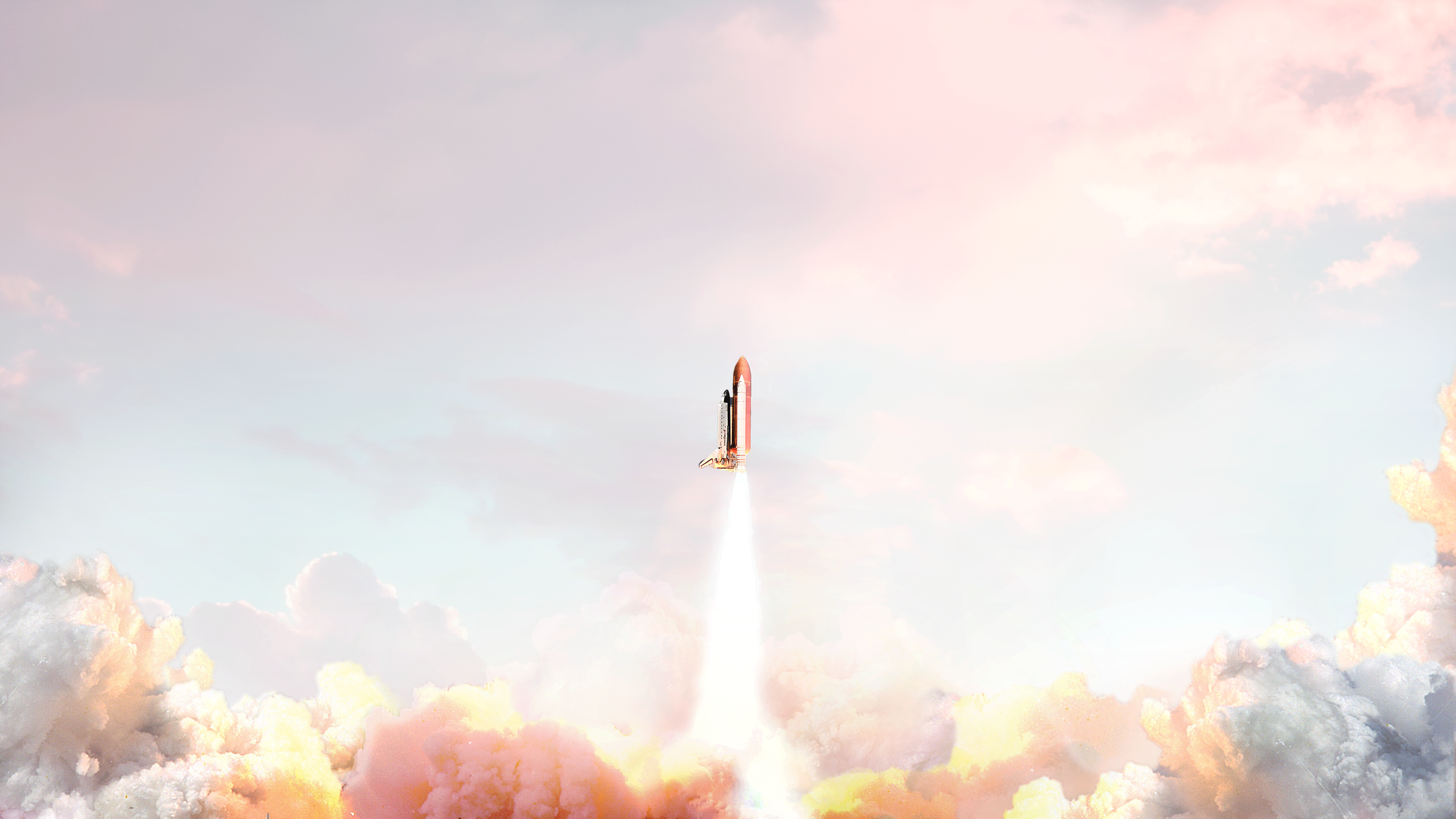Space Shuttle Launch 4K HD Wallpaper