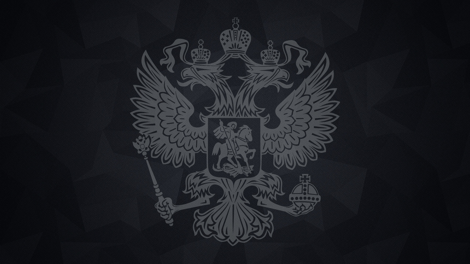 Coat of arms of Russia on a dark background HD Wallpaper