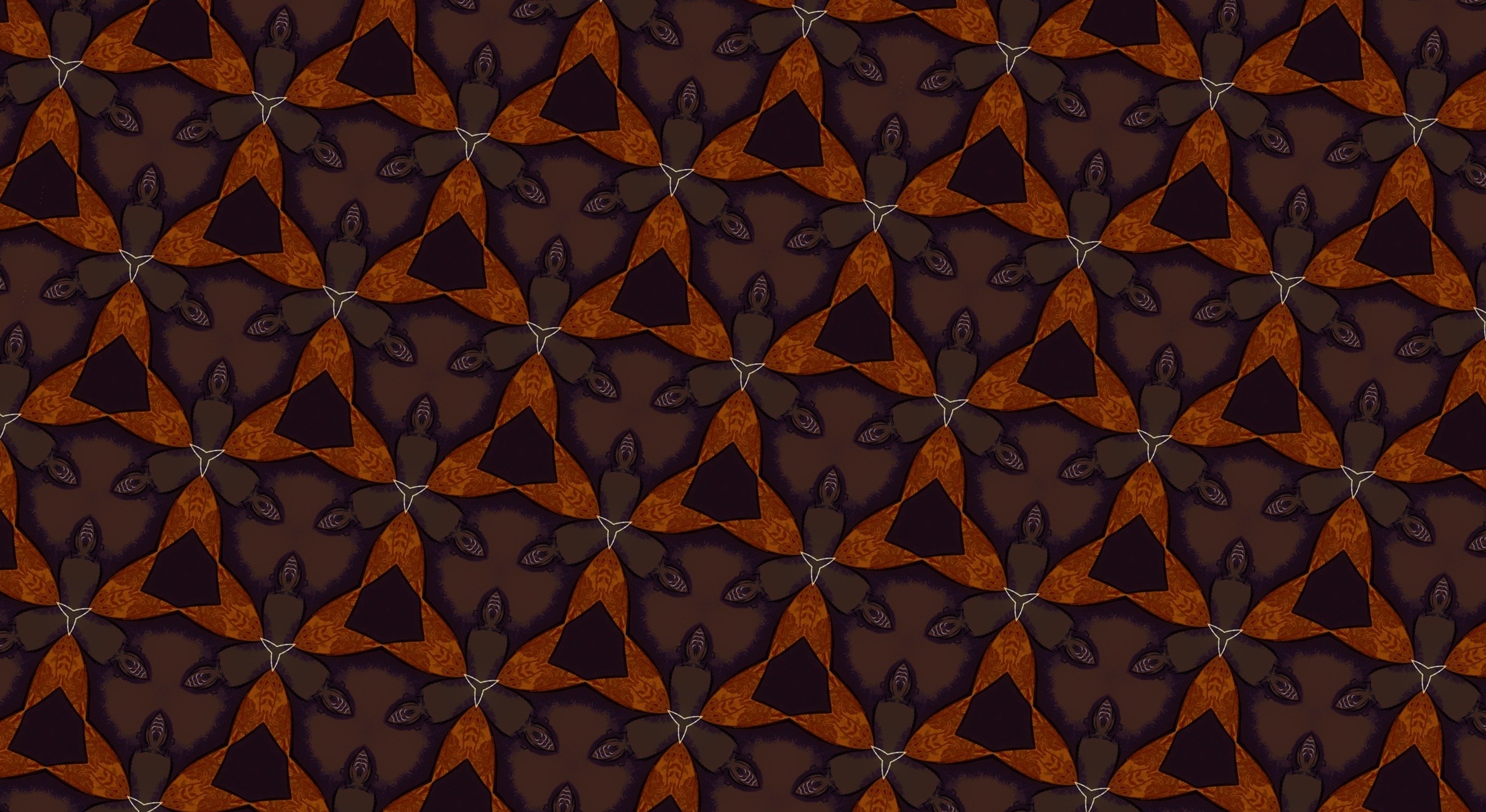 Abstract Brown and Orange Geometric Pattern HD Wallpaper