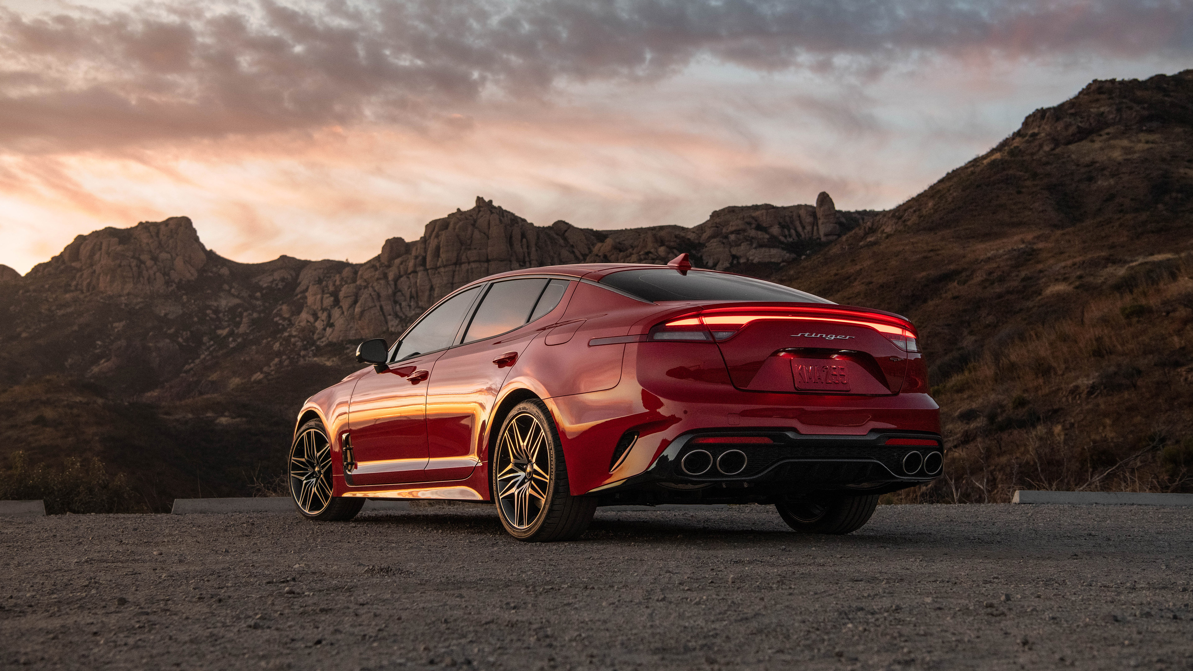 Red Kia Stinger 4K HD Wallpaper