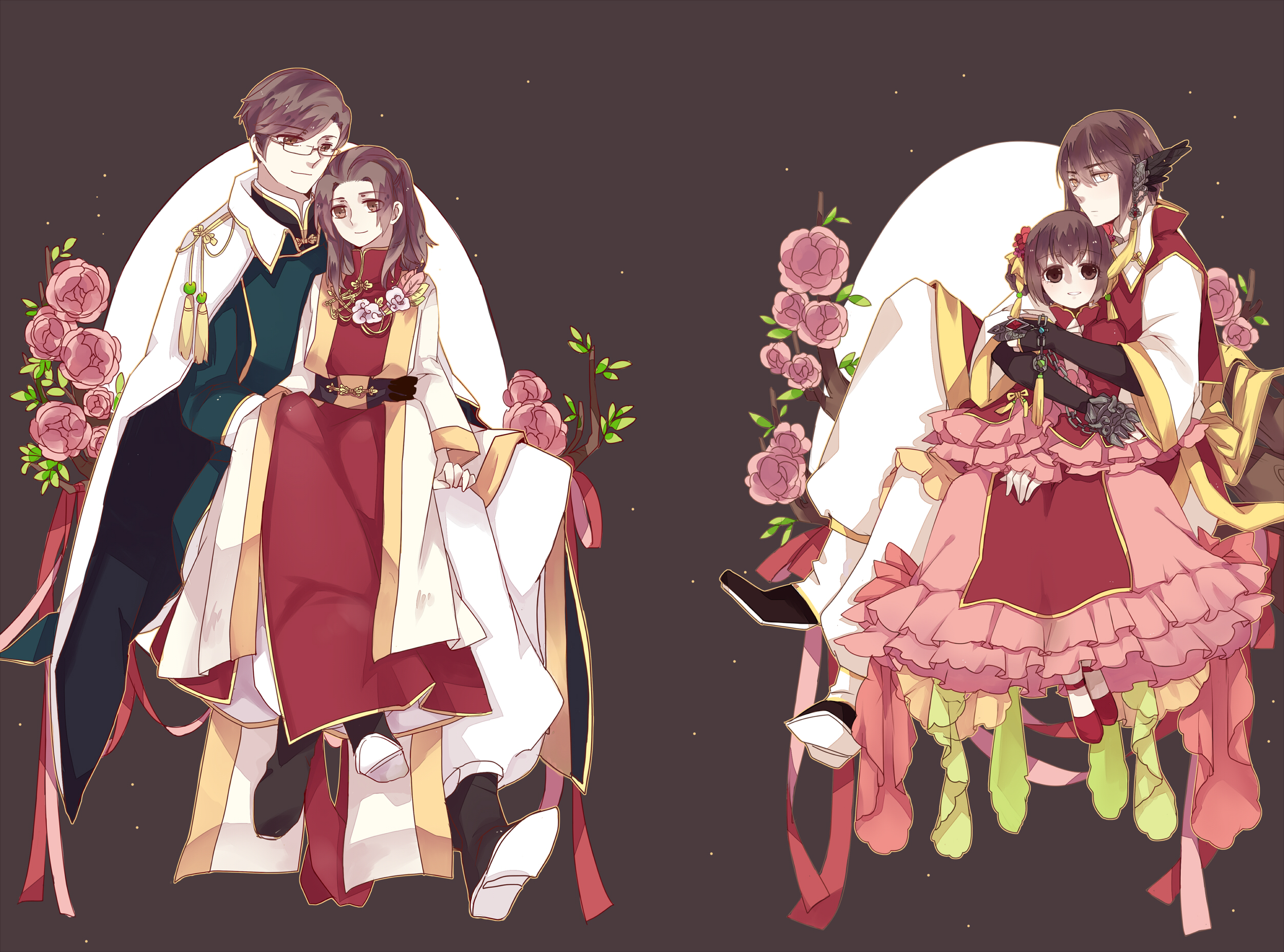 Hong Kong, Macau, and China from Hetalia: Axis Powers HD Wallpaper