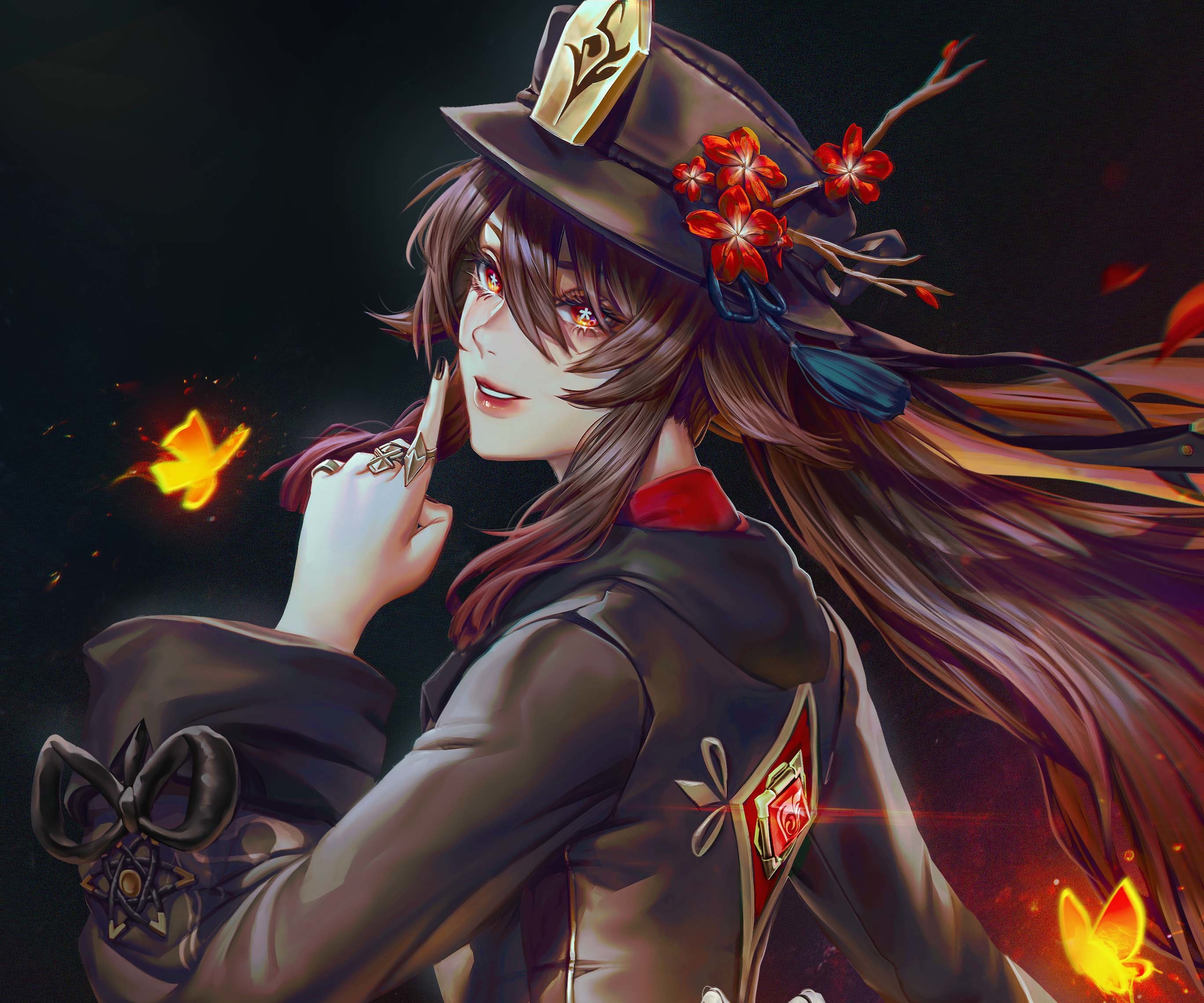 Hu Tao from Genshin Impact HD Wallpaper