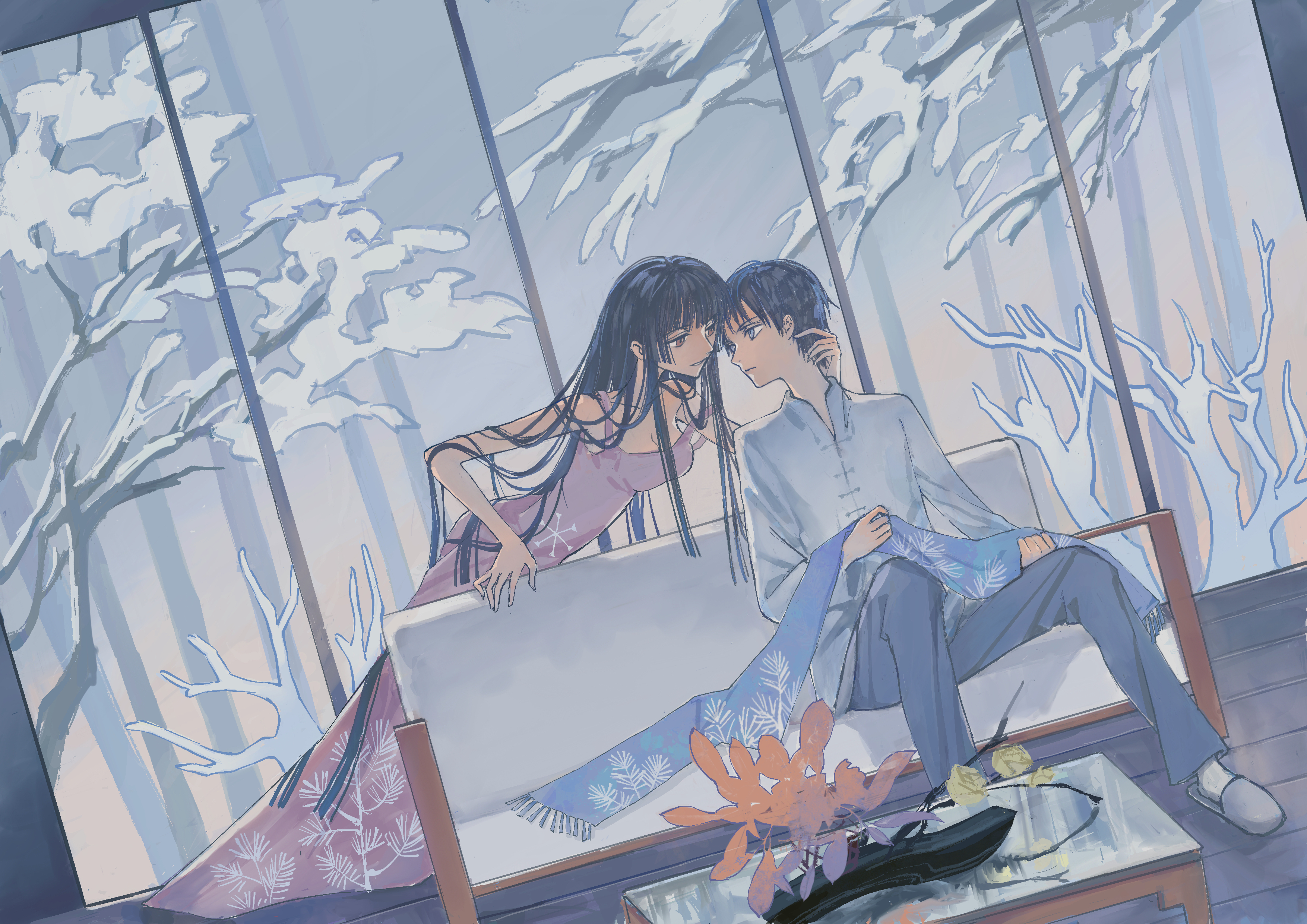 Yuuko Ichihara and Kimihiro Watanuki from XxxHOLiC HD Wallpaper