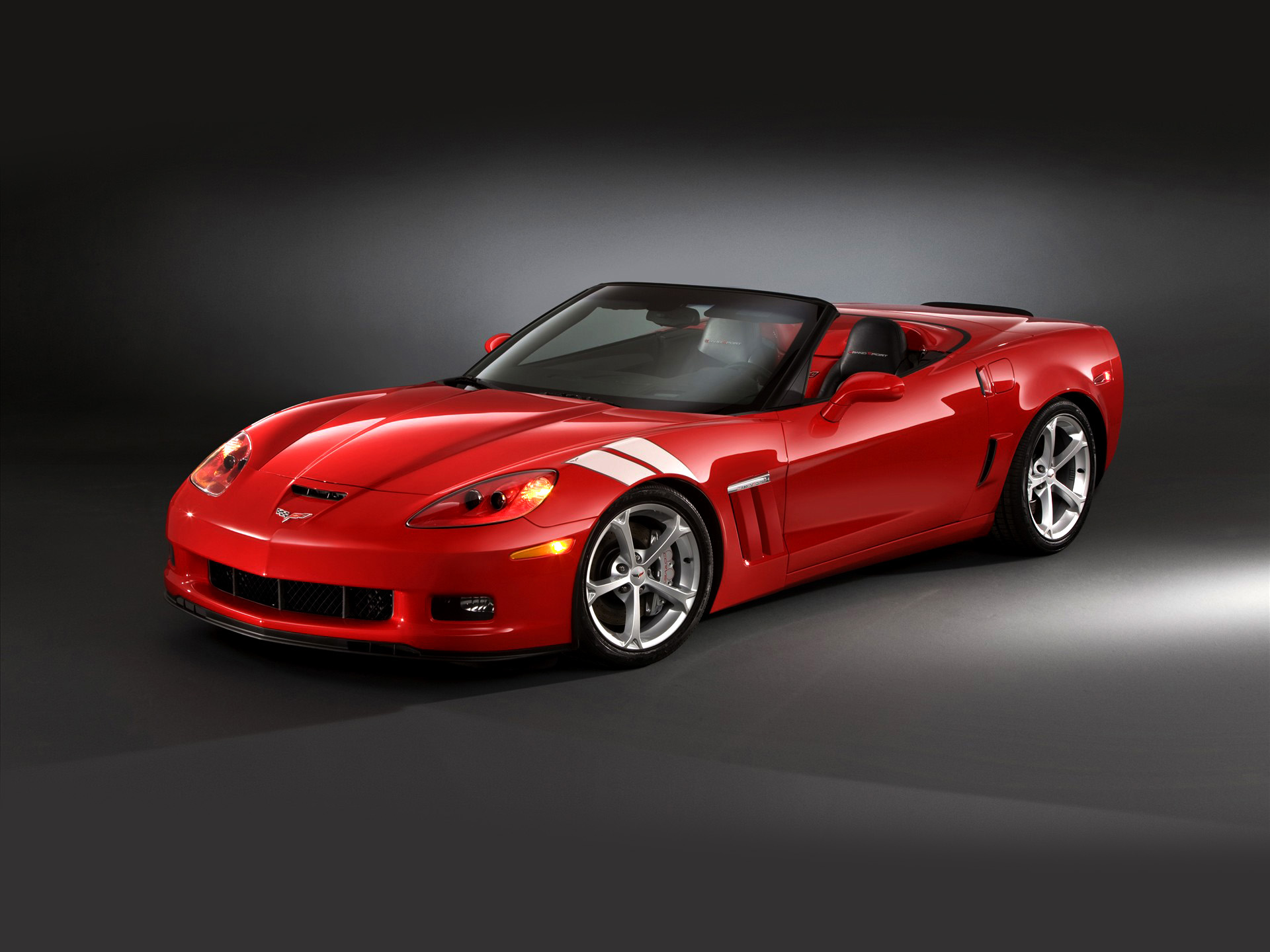 Red 2010 Chevrolet Corvette Grand Sport Convertible HD Wallpaper