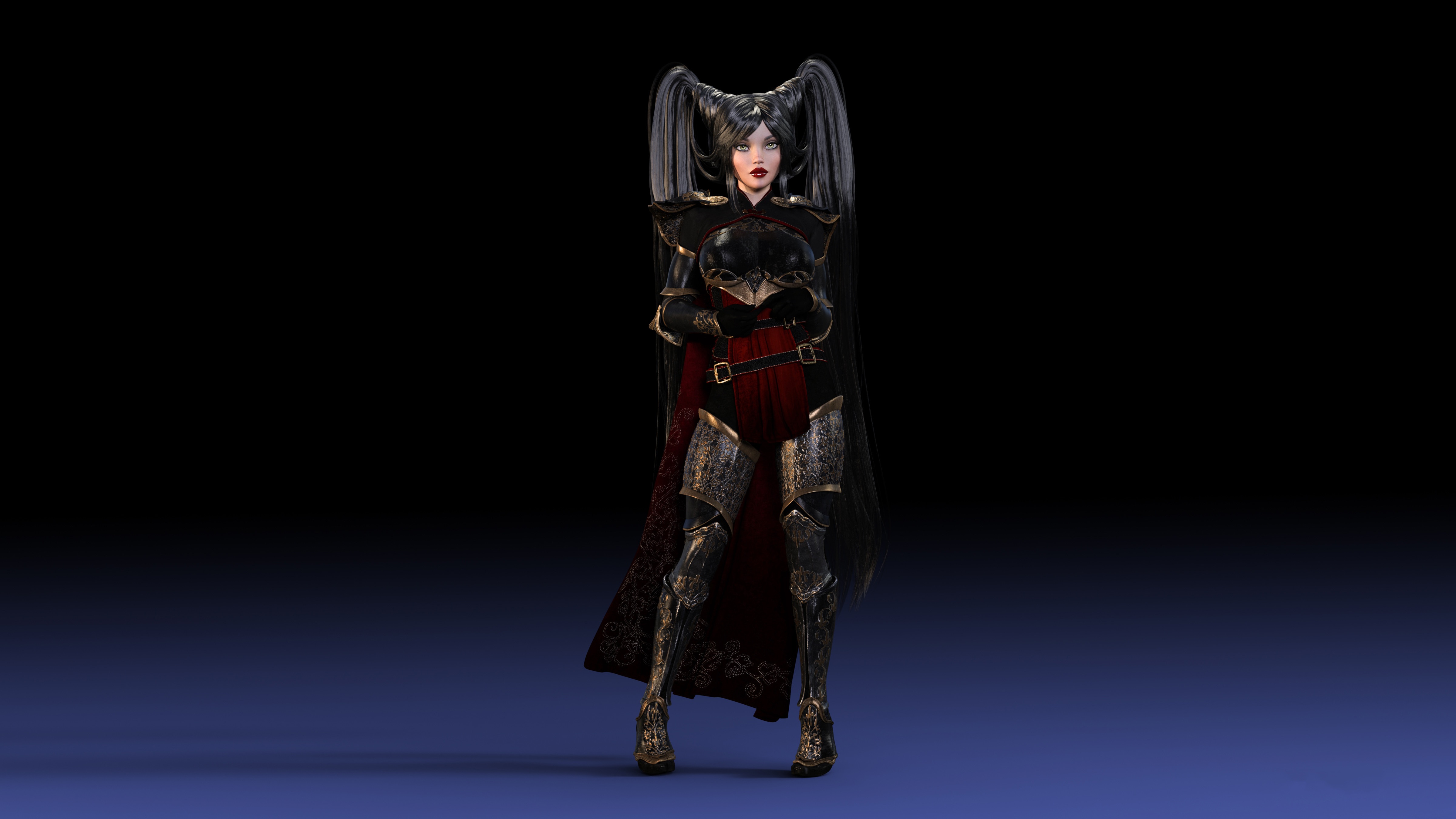 Fantasy Woman in Armor 4K HD Wallpaper