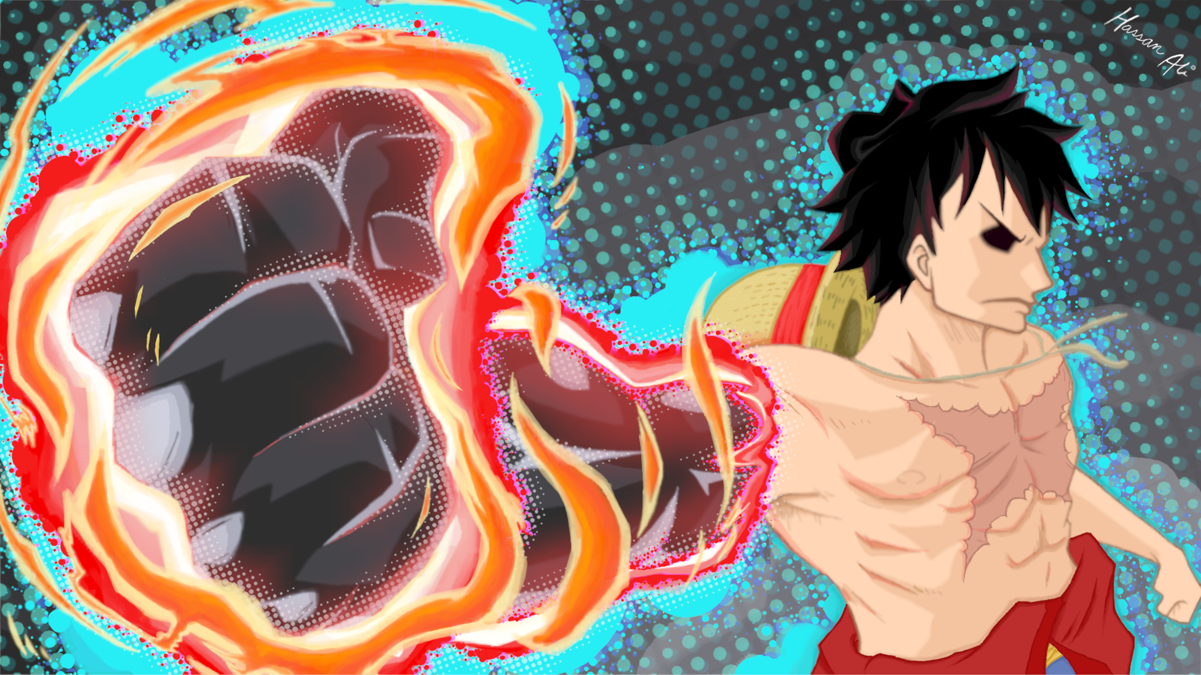 Monkey D. Luffy using Gear Third with Haki HD Wallpaper