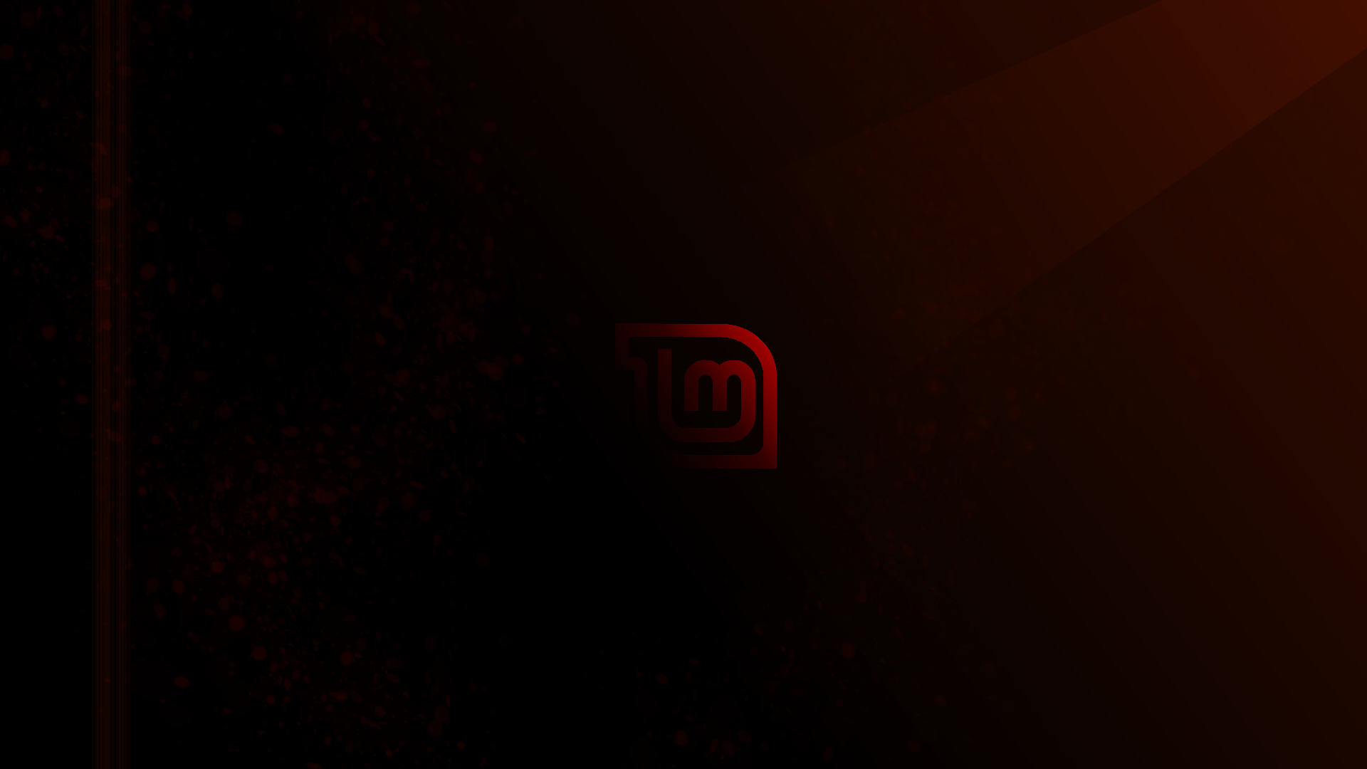 Red Linux Mint logo on dark background HD Wallpaper