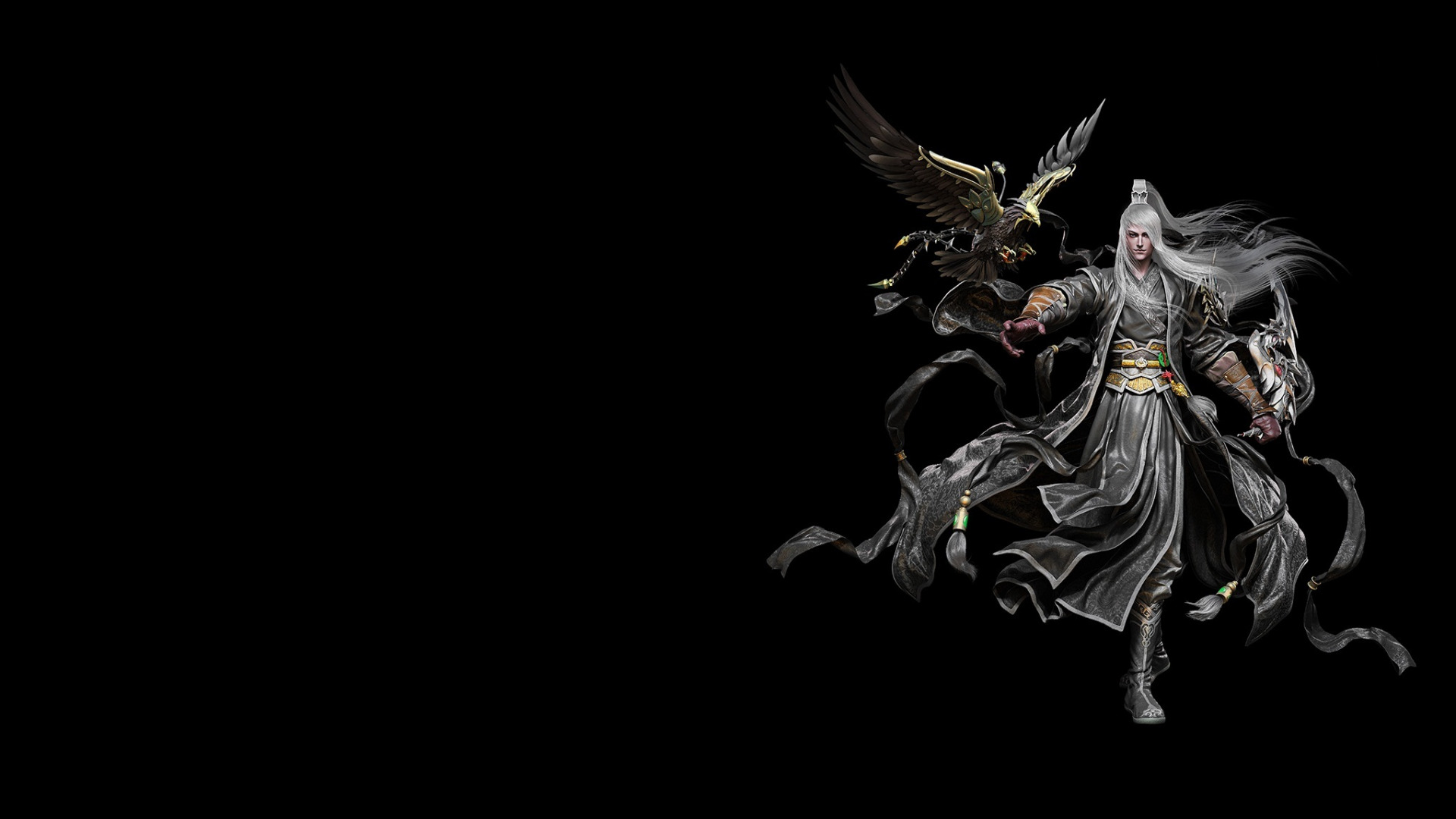 Fantasy Warrior with Eagle HD Wallpaper