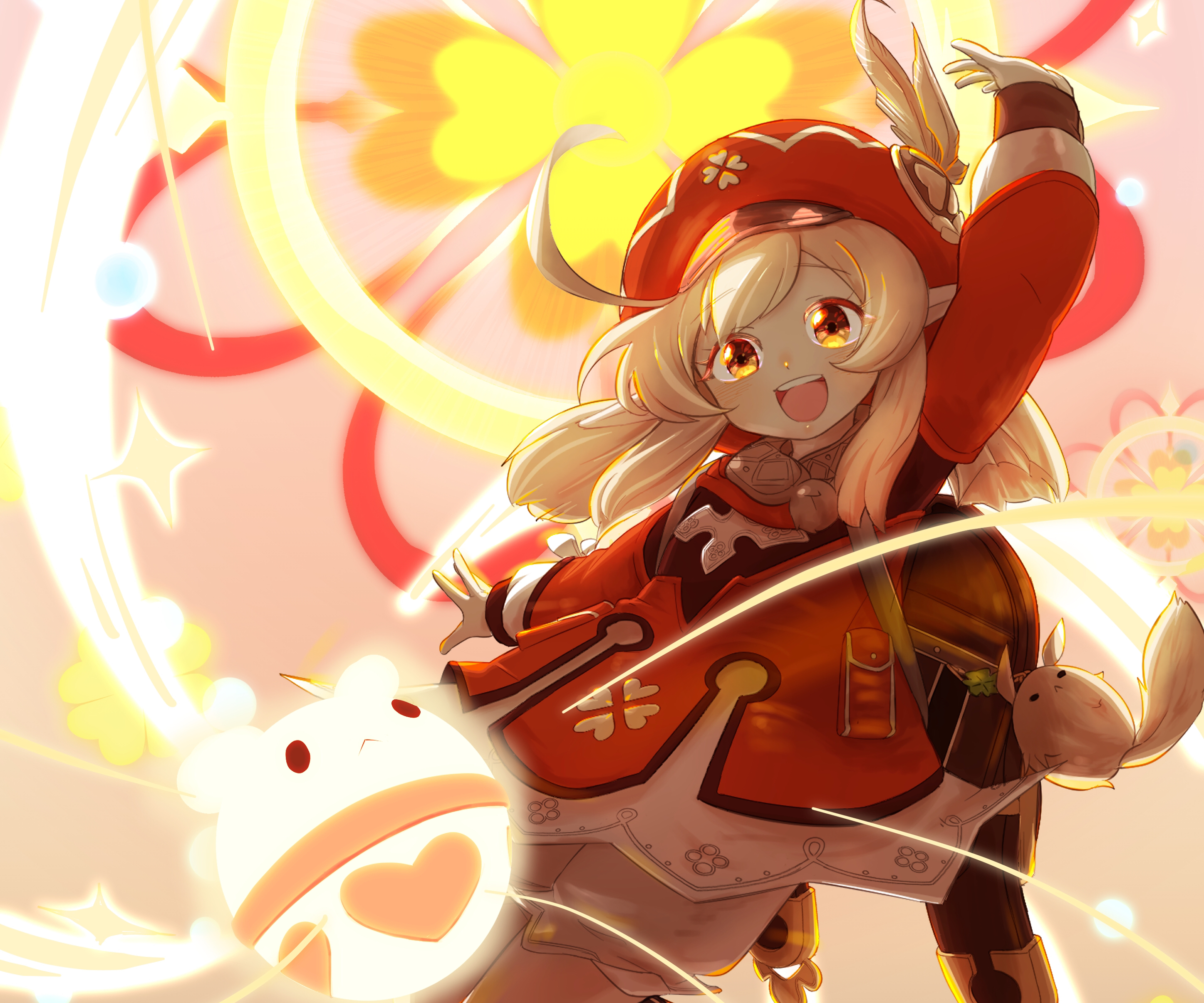 Klee from Genshin Impact with Dodoco HD Wallpaper