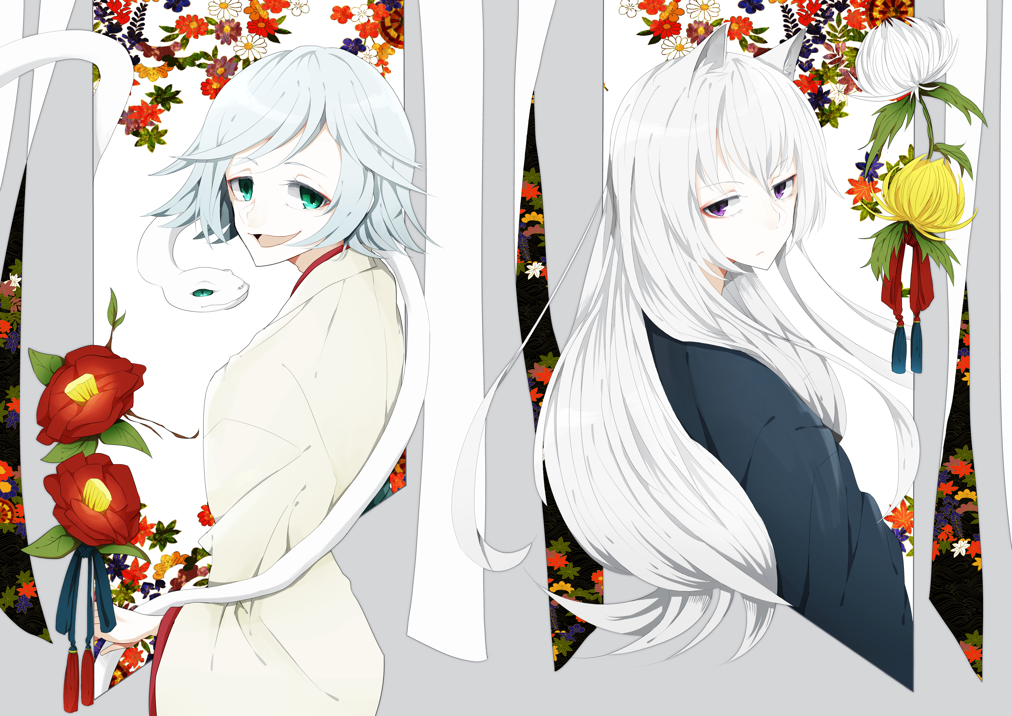 Mizuki and Tomoe from Kamisama Kiss 4K HD Wallpaper