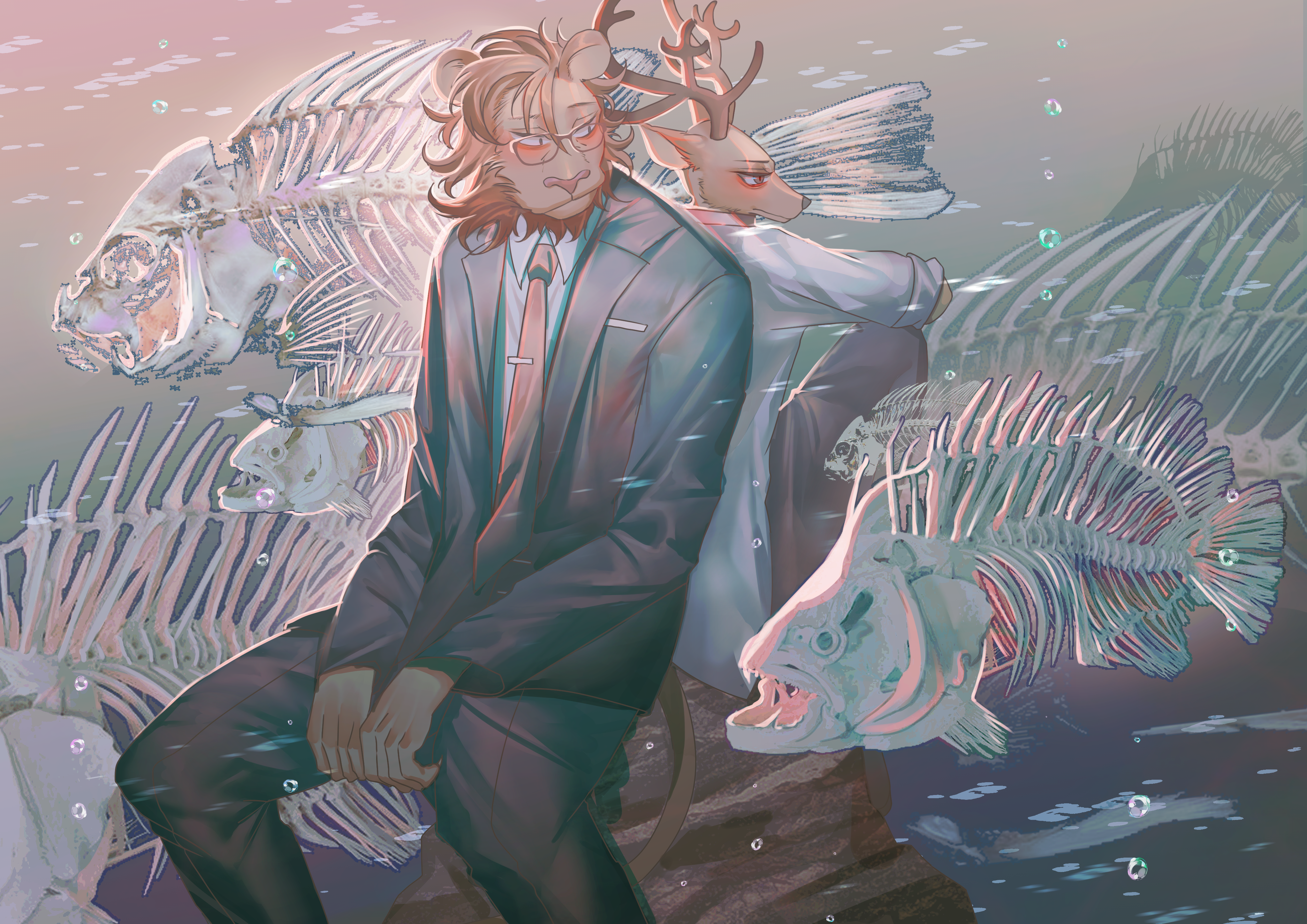 Ibuki and Louis from Beastars 4K HD Wallpaper