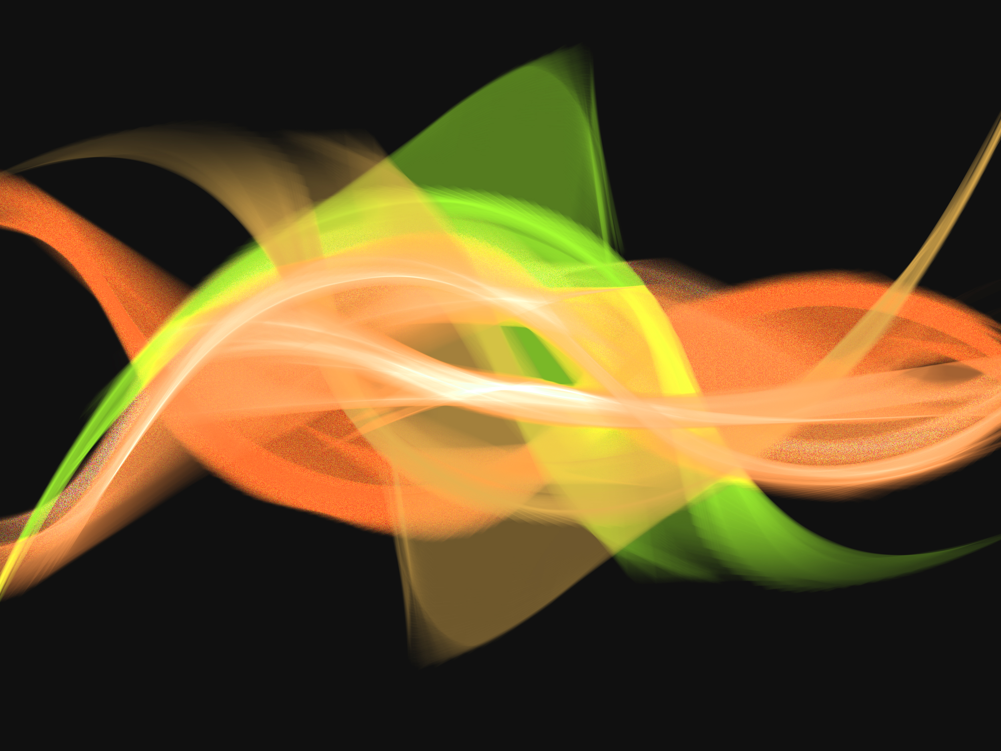 Abstract colorful wavy lines on black background HD Wallpaper