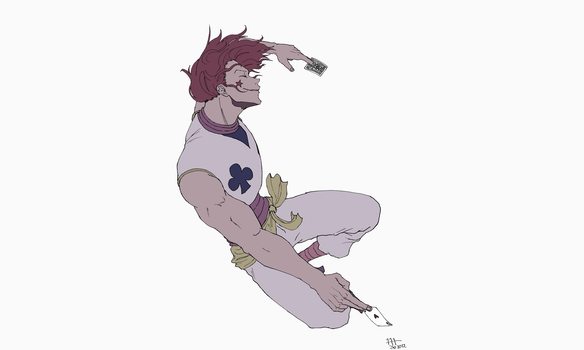 Hisoka from Hunter x Hunter with playing cards HD Wallpaper