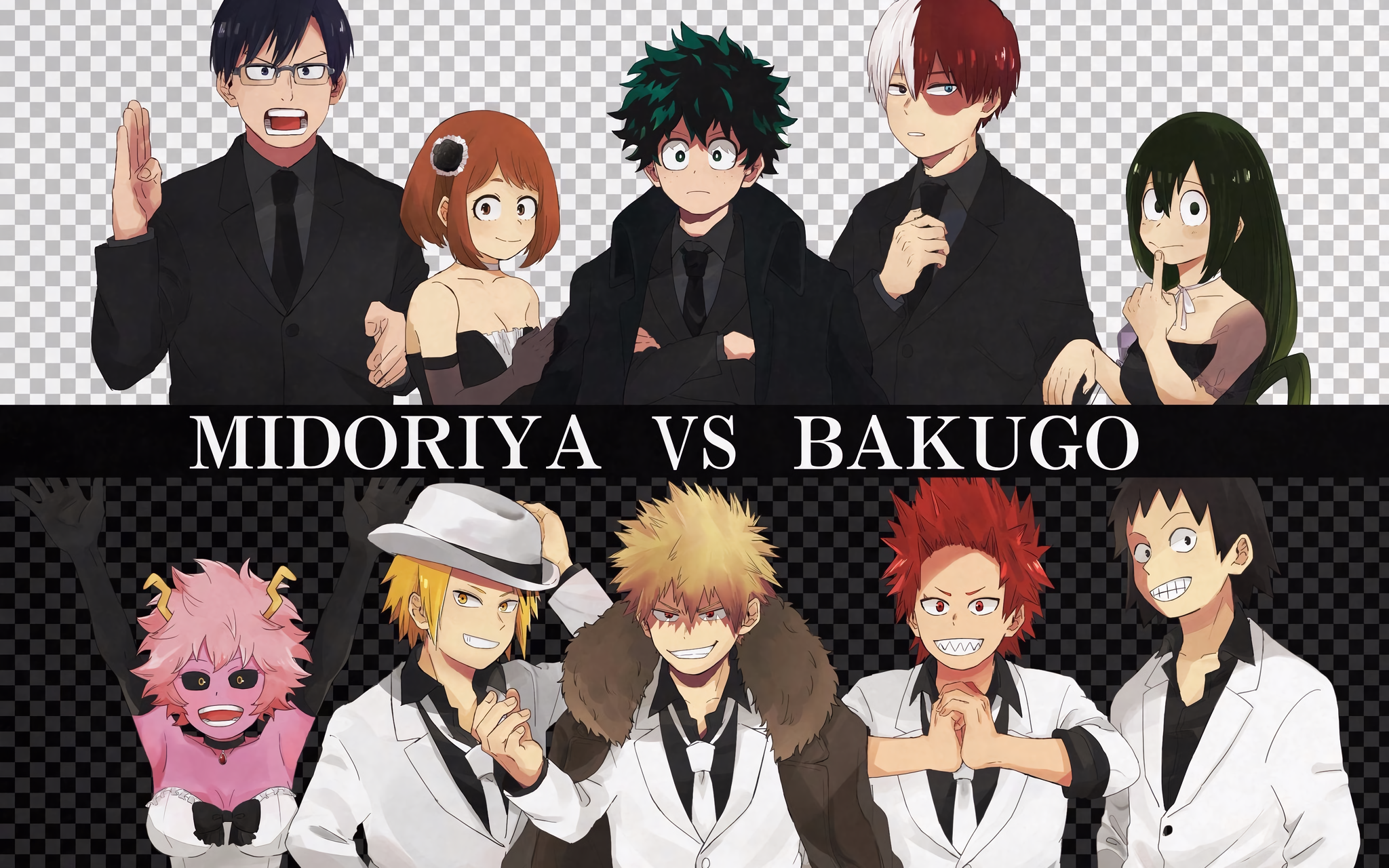 My Hero Academia Characters in Stylish Suits HD Wallpaper