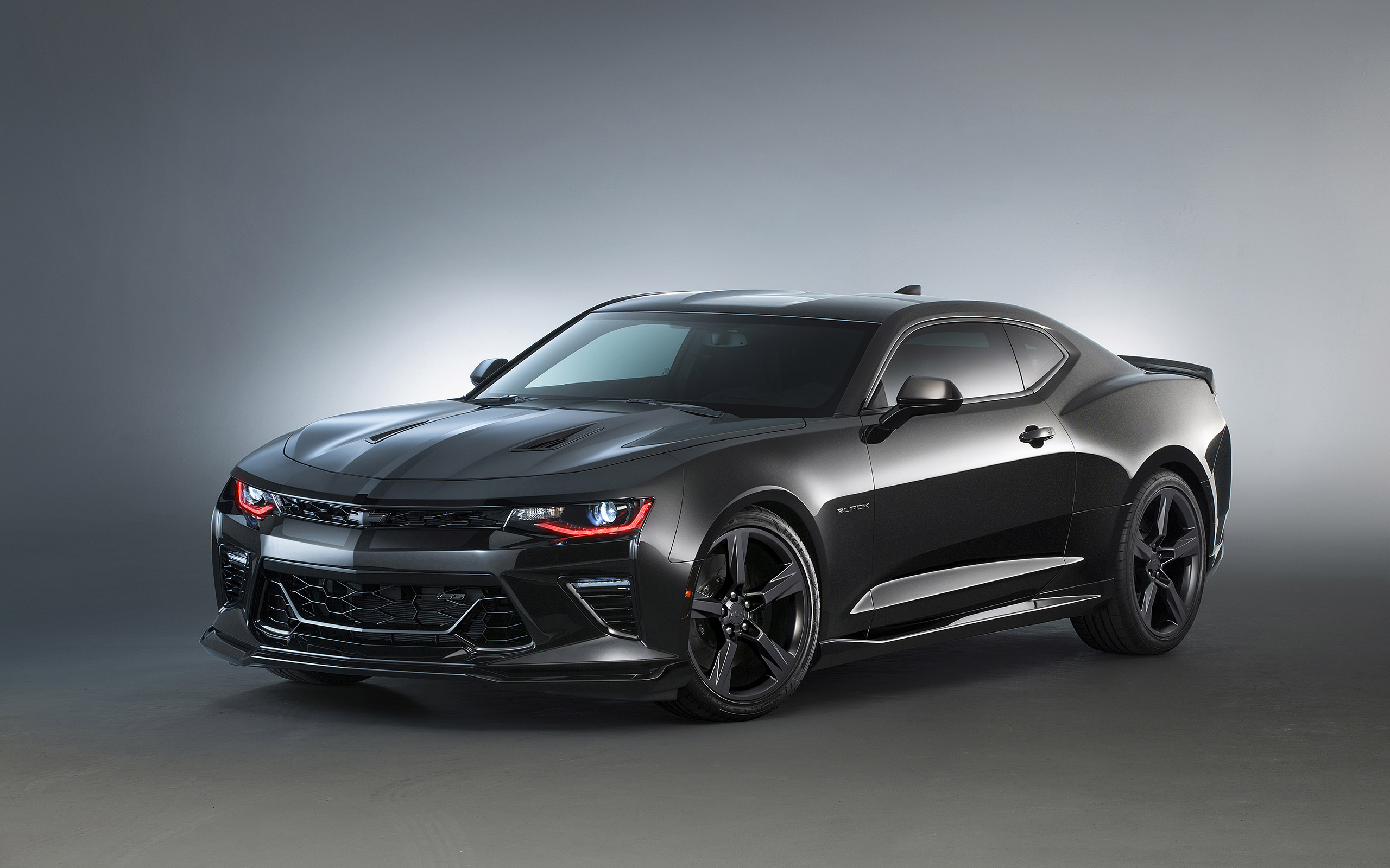 2015 Chevrolet Camaro SS Black Muscle Car HD Wallpaper
