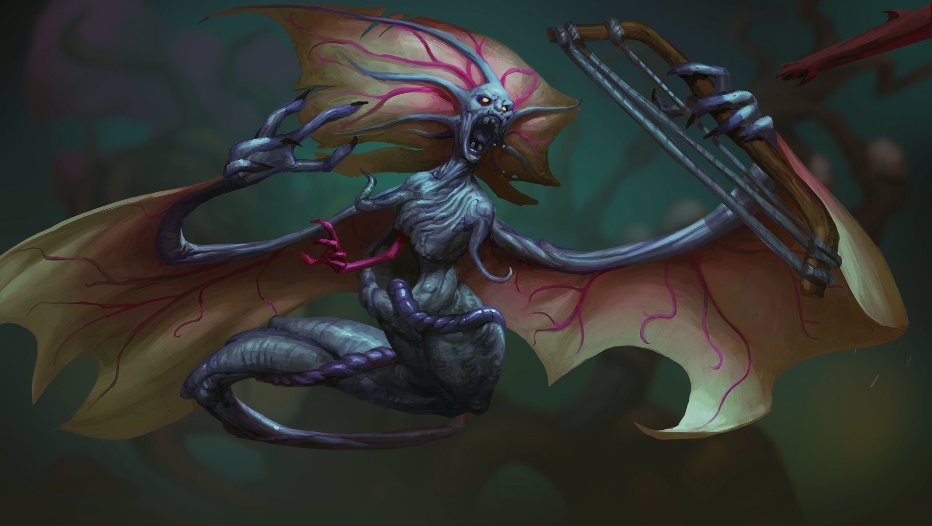 Gods Will Fall creature with crossbow HD Wallpaper