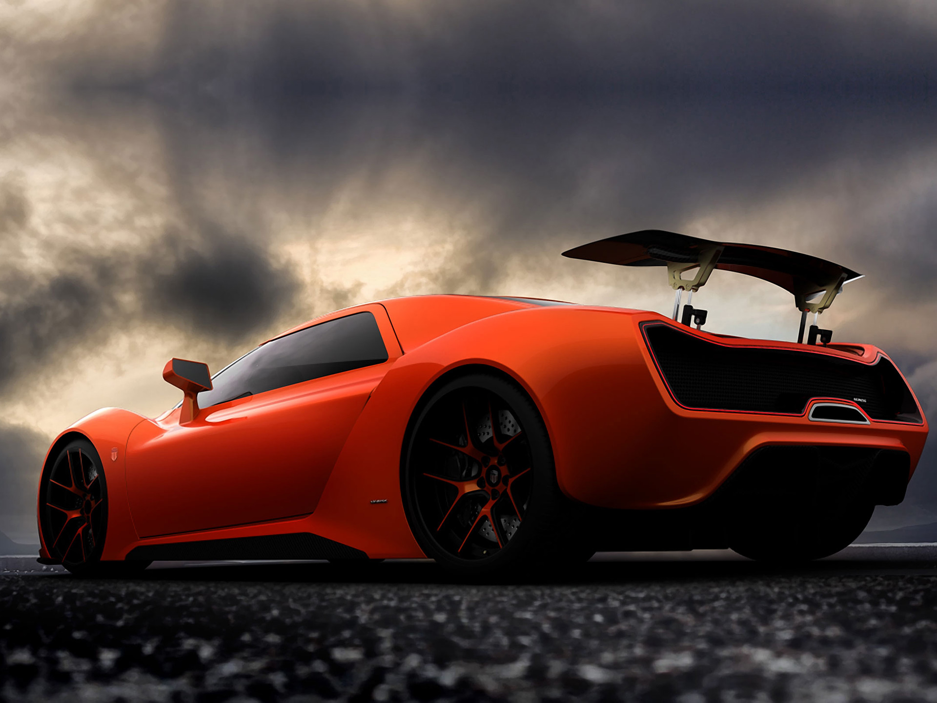 Orange Trion Nemesis RR Sport Car HD Wallpaper