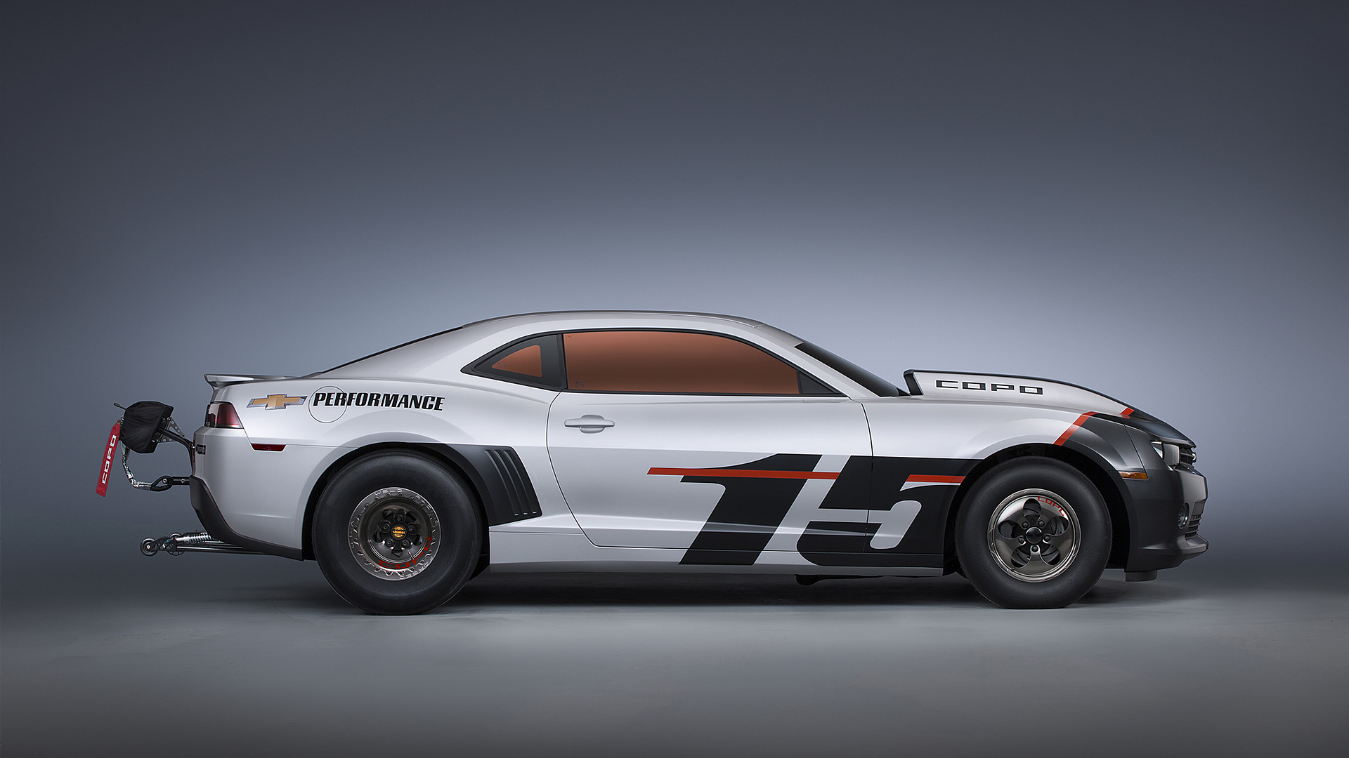 2015 Chevrolet COPO Camaro Silver Race Car HD Wallpaper